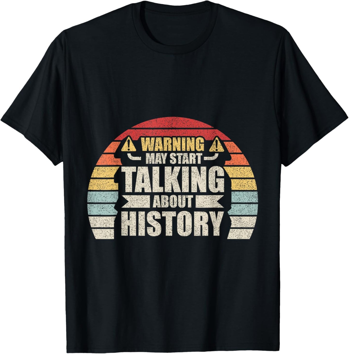 Retro Vintage I Love History Funny History Lover T-Shirt - T-Shirt | Black