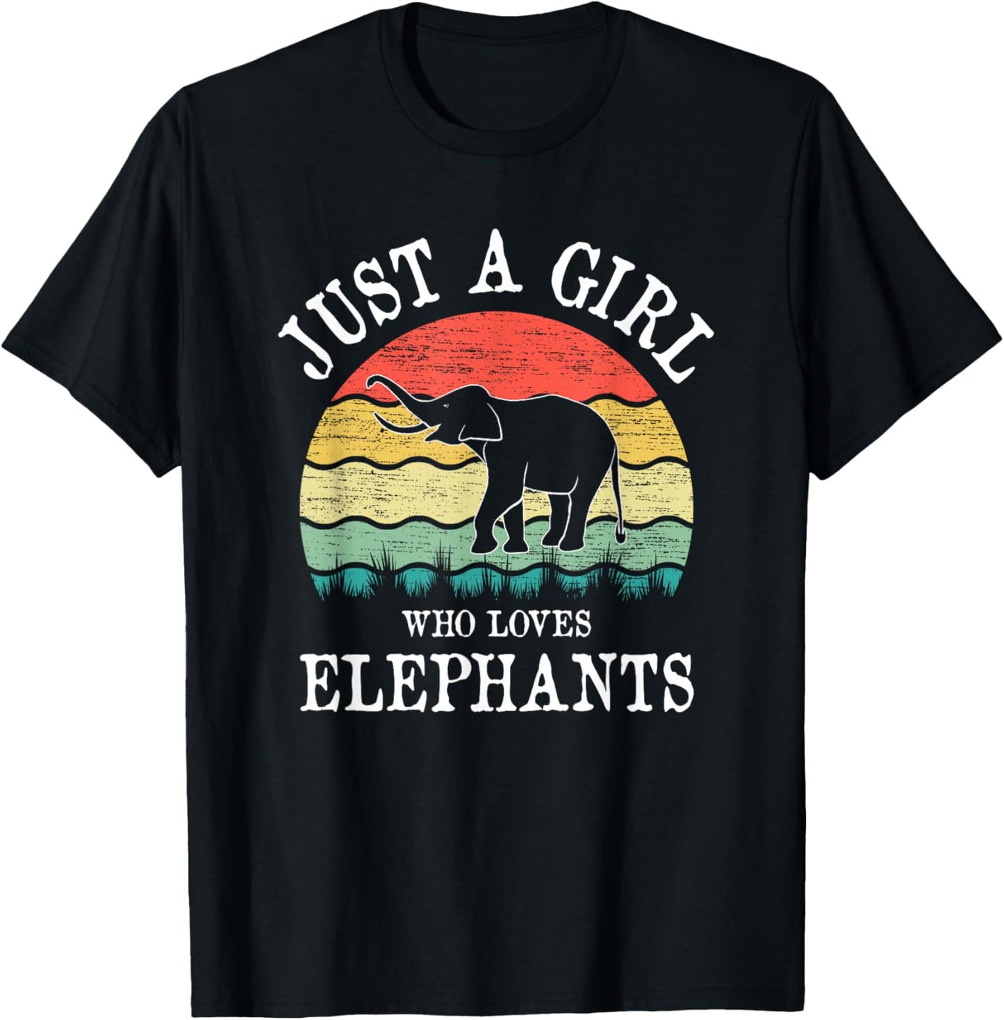 Just A Girl Who Loves Elephants T-Shirt - T-Shirt | Black