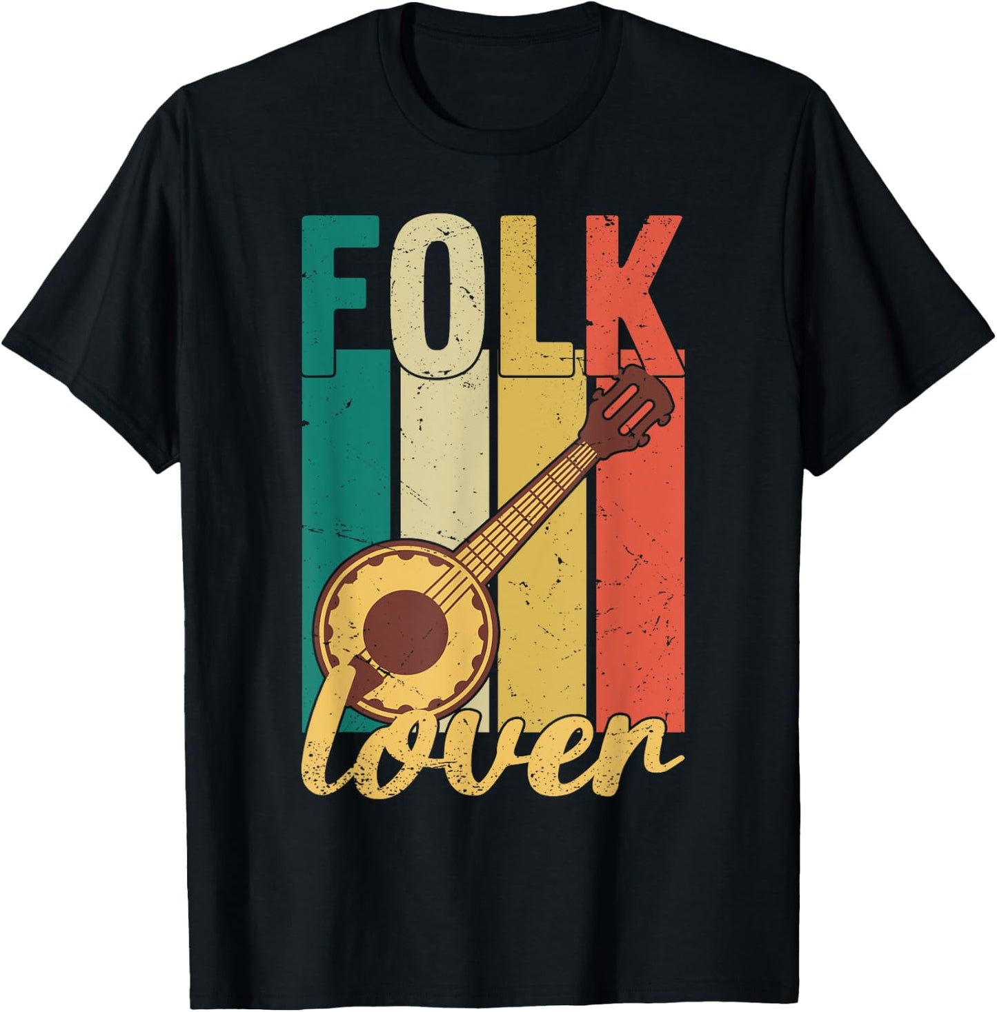 American Folk Music T-Shirt - T-Shirt | Black