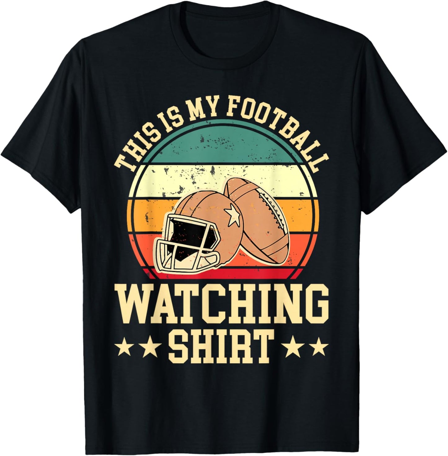 This Is My Football Watching Shirt T-Shirt - T-Shirt | Black