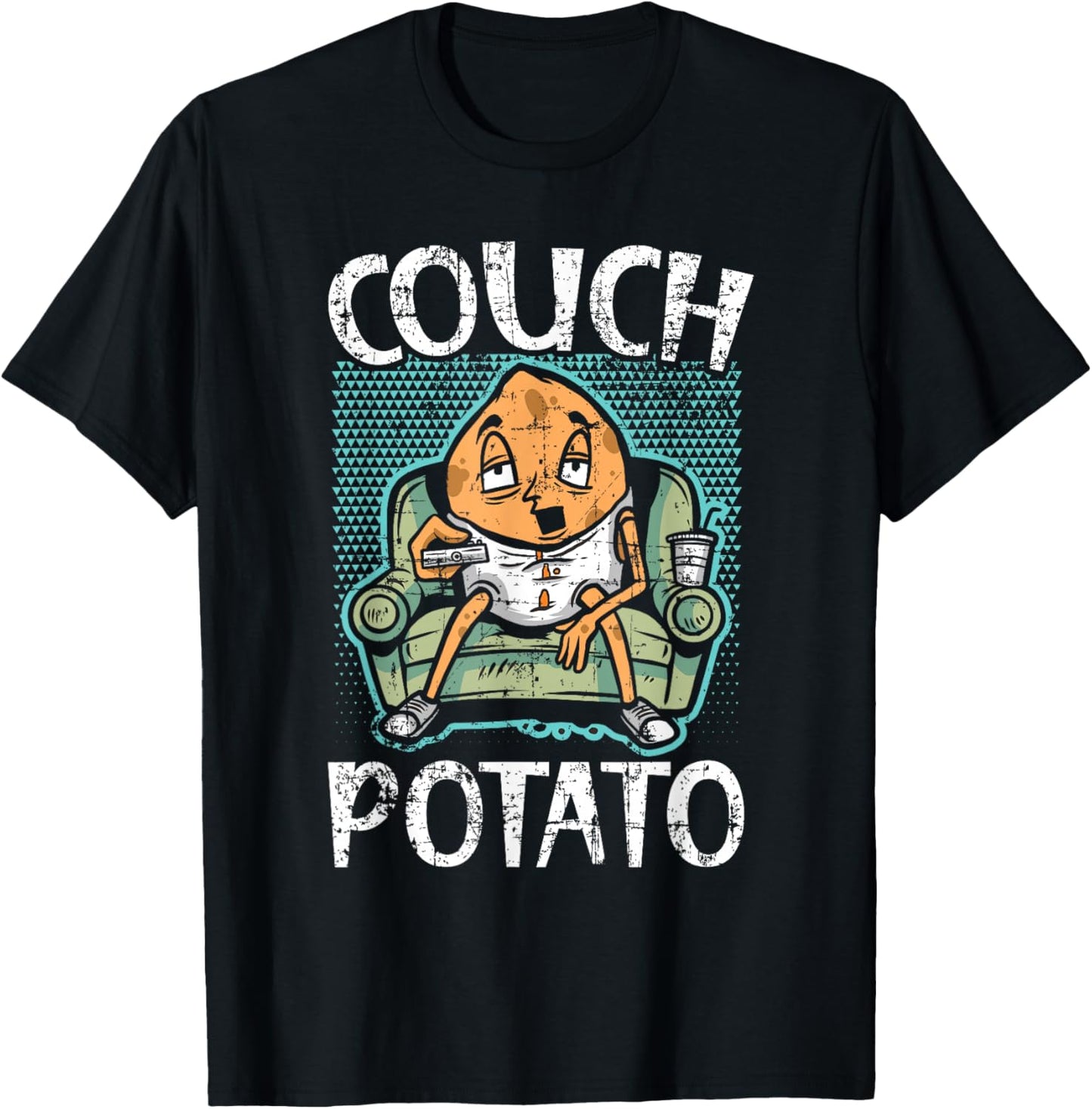 Couch Potato Spud Life Vegan French Fries Tater Tots T-Shirt - T-Shirt | Black