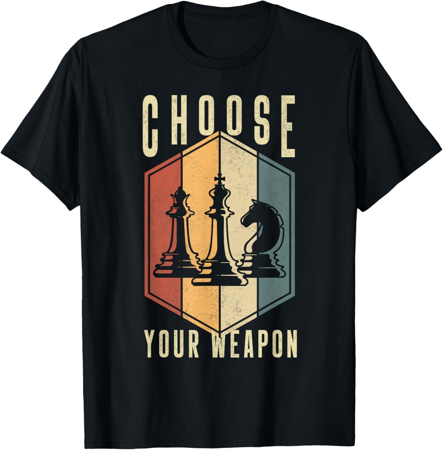Choose Your Weapon Gag Chess Gifts Chess Players T-Shirt - T-Shirt | Black