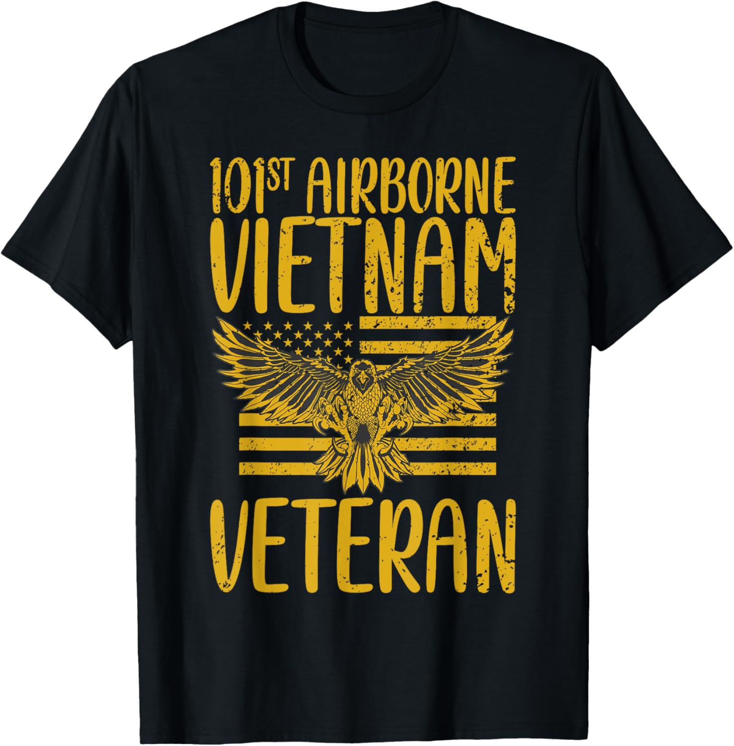 Fathers Day 101st Airborne Division Vietnam Veteran T-Shirt - T-Shirt | Black