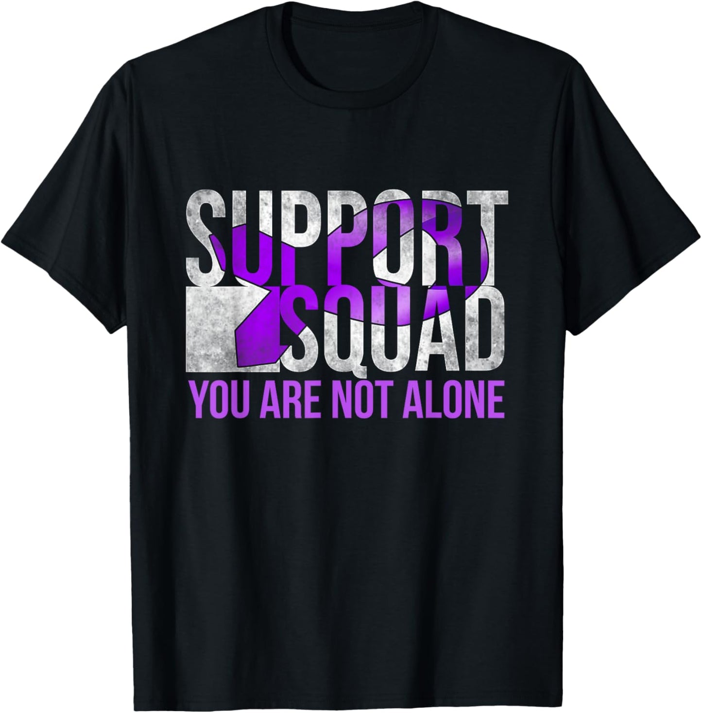 Support Squad Matching Family Thymoma Cancer Awareness Month T-Shirt - T-Shirt | Black