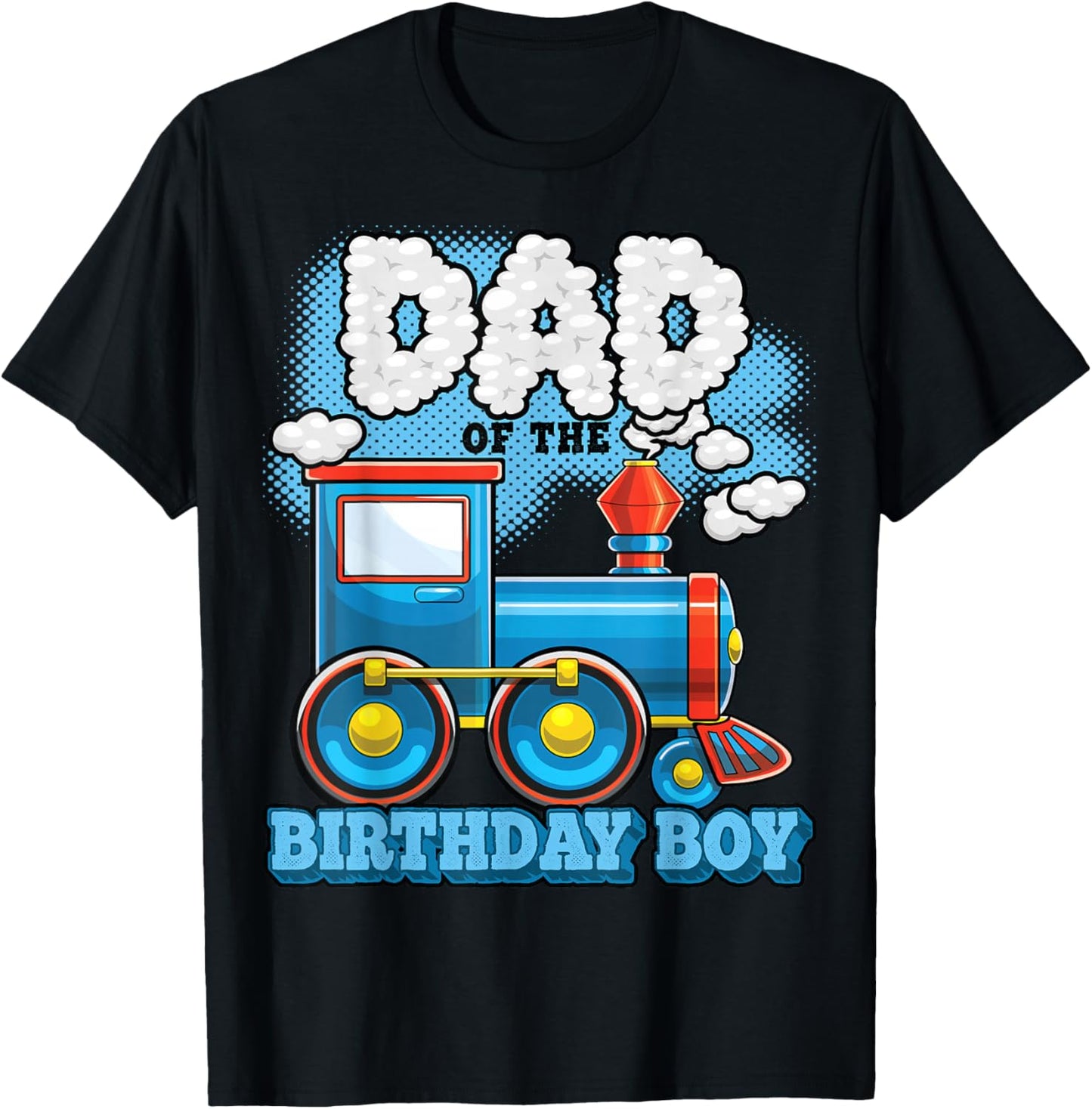 I'm Dad of the Birthday Boy Train Birthday Party Supply T-Shirt - T-Shirt | Black