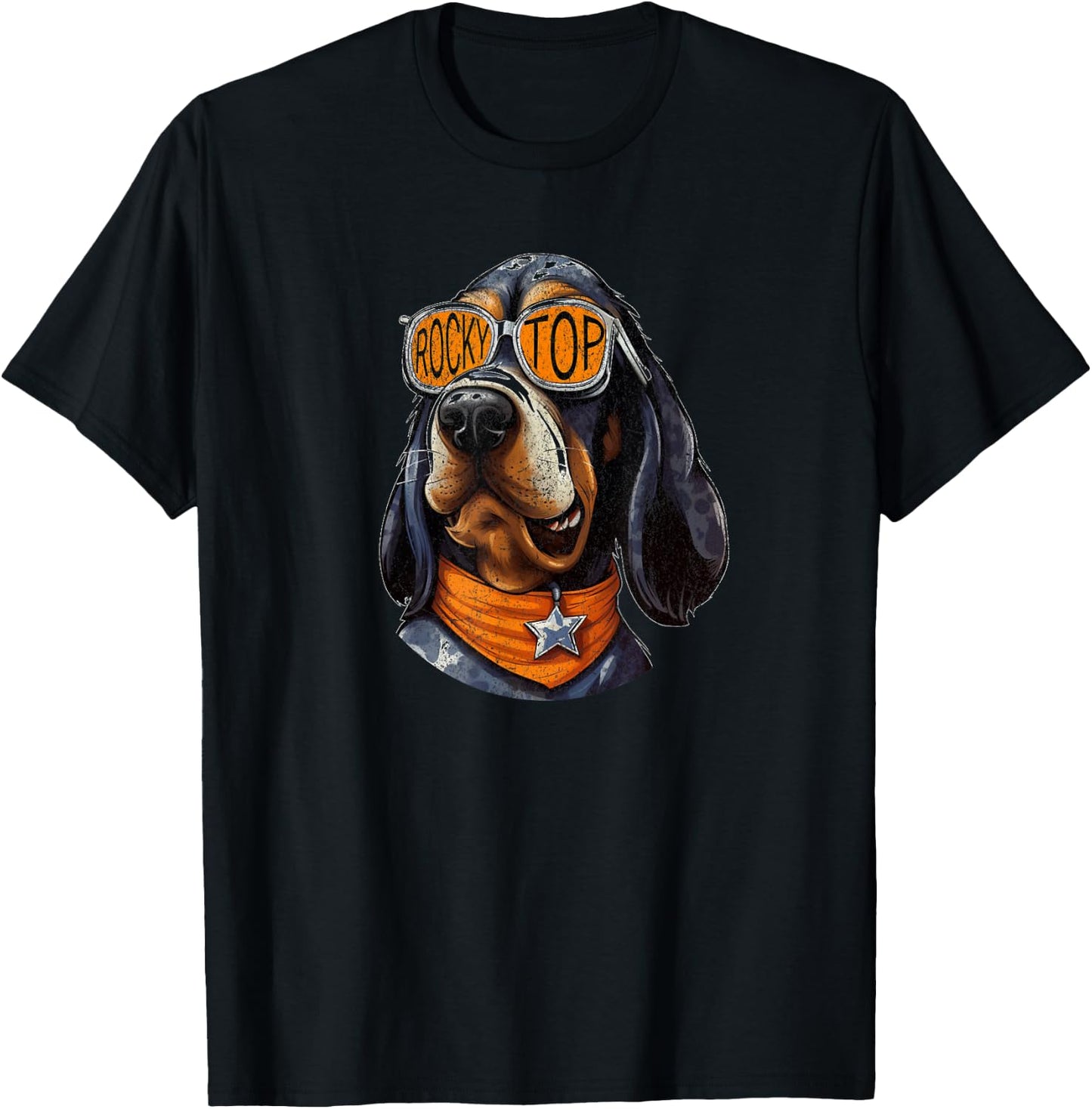 Tennessee Dog Sport Lovers Coonhound Fan Rocky Top TN T-Shirt - T-Shirt | Black