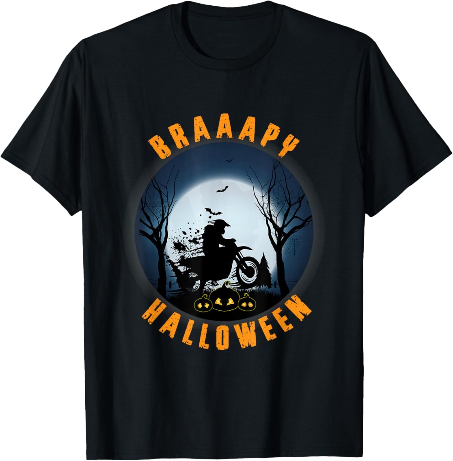 Braaapy Halloween costume motocross dirt bike Halloween T-Shirt - T-Shirt | Black