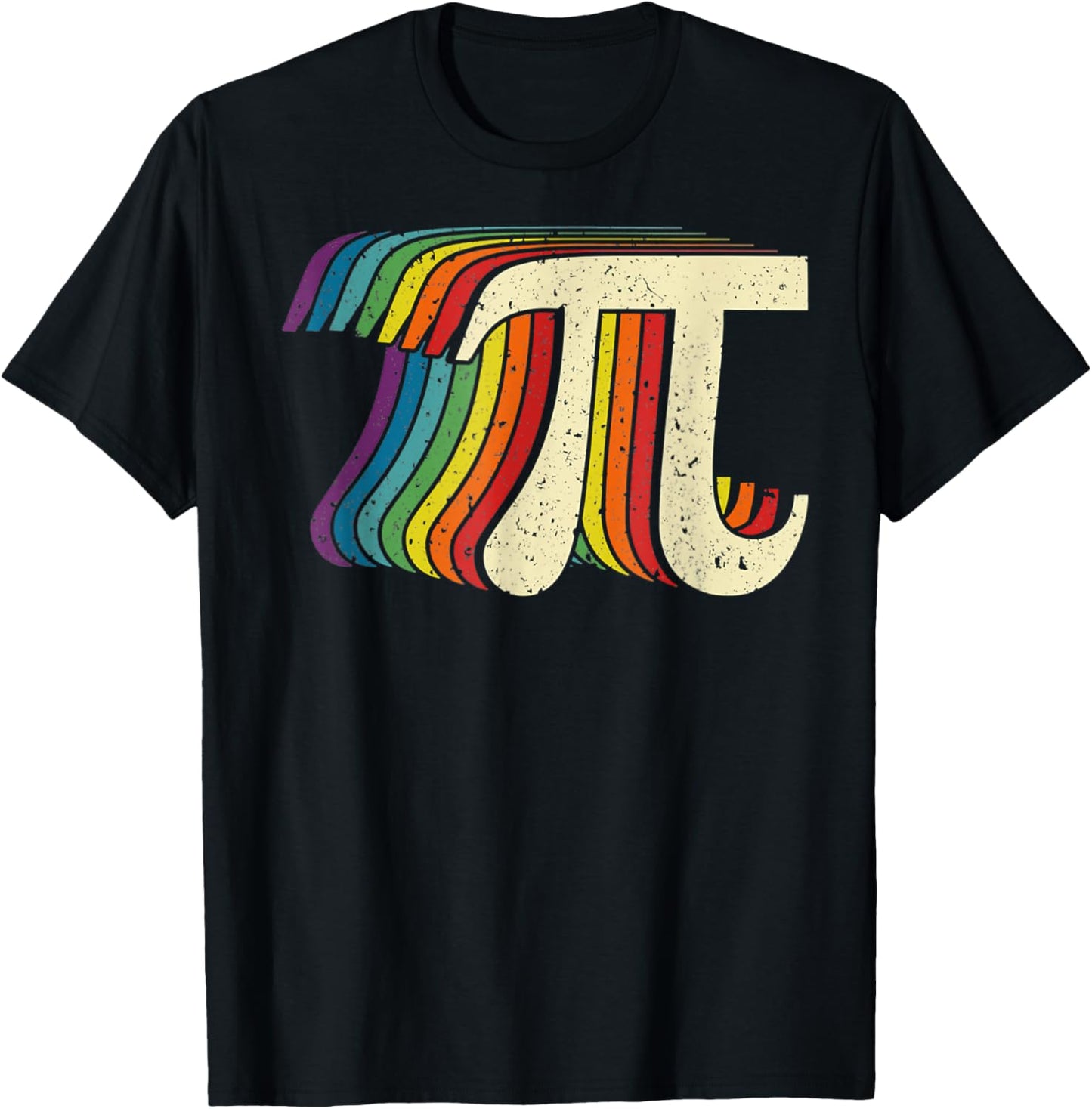 Leopard Rainbow Pi Day Shirt Spiral Pi Math Teacher 3.14 Women Kids T-Shirt - T-Shirt | Black