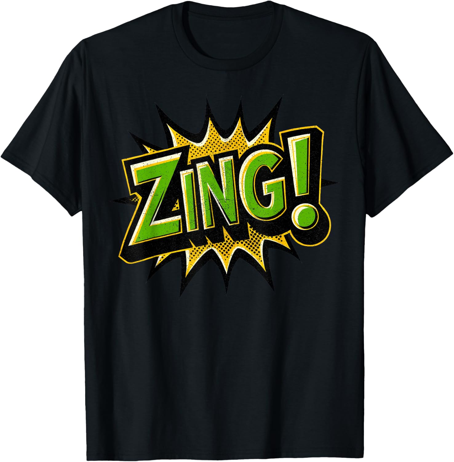 ZING! Comic Book Retro Artwork – Funny Cartoon Collector T-Shirt - T-Shirt | Black