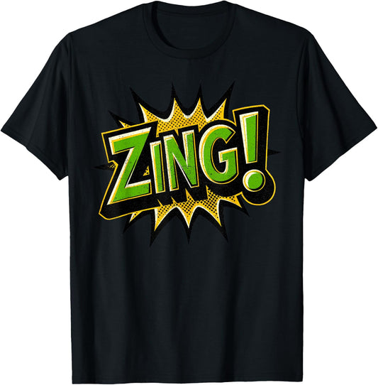 ZING! Comic Book Retro Artwork – Funny Cartoon Collector T-Shirt - T-Shirt | Black