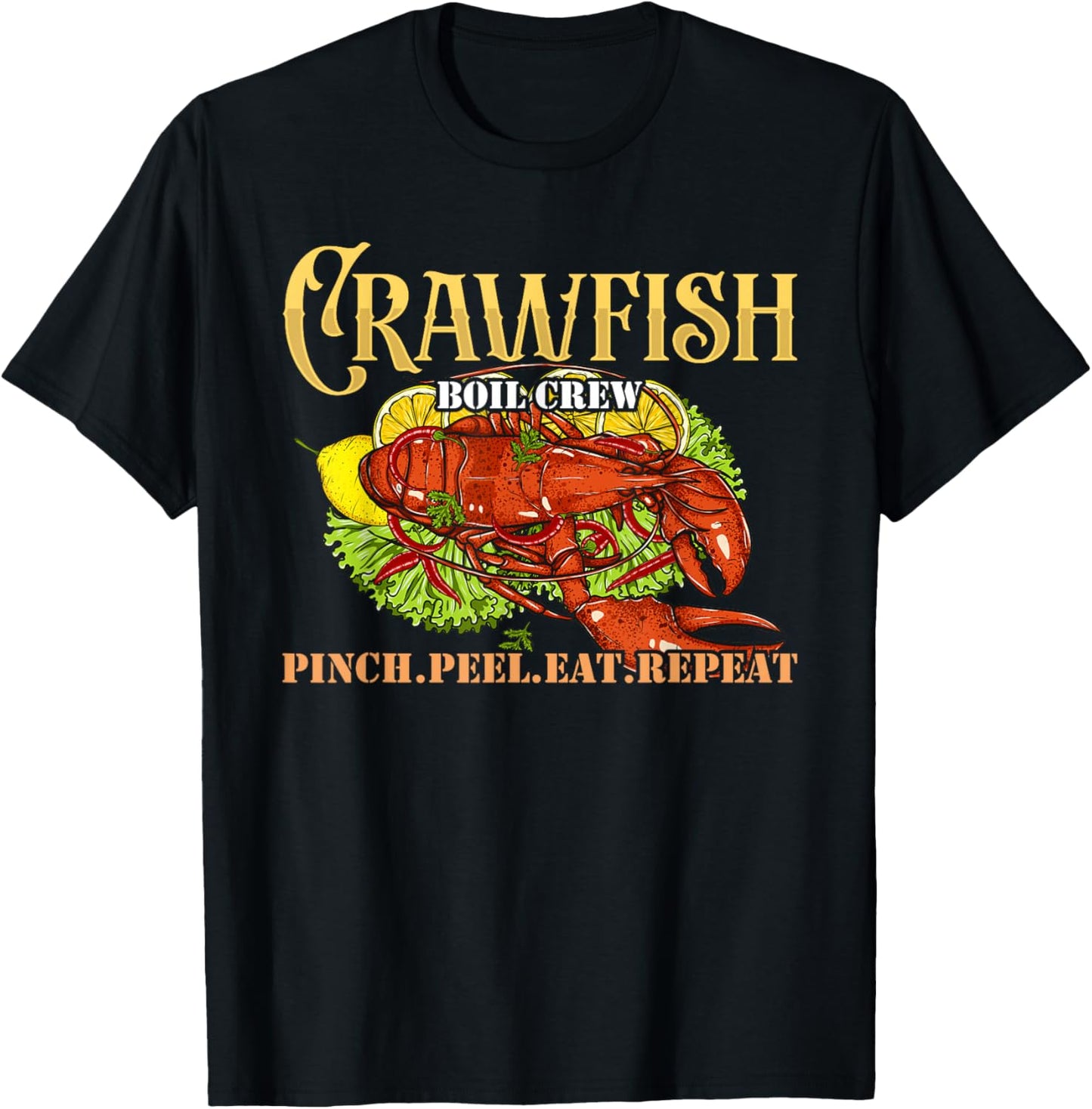 Crawfish Boil Crew Cajun Crayfish Shellfish Crawdad T-Shirt - T-Shirt | Black