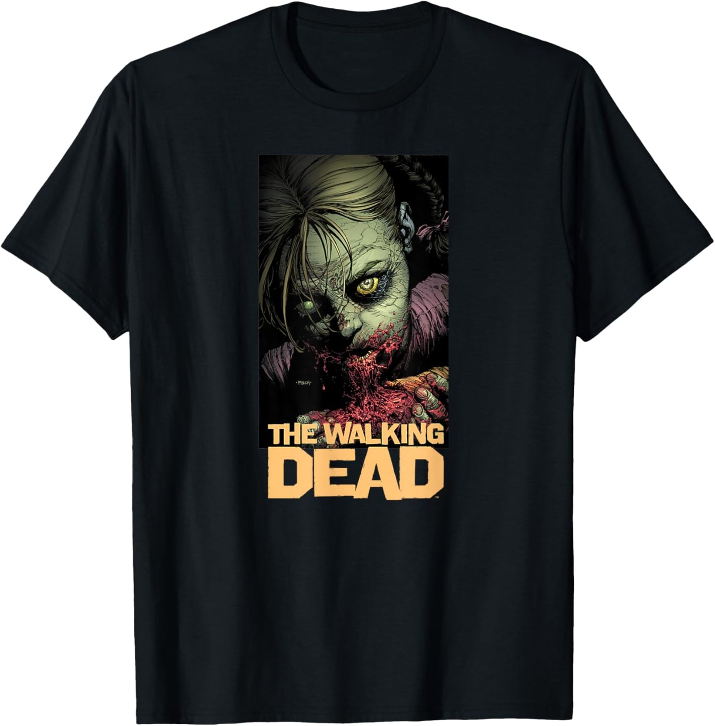 Skybound Entertainment Boys' The Walking Dead Comic , Black, Small T-Shirt - T-Shirt | Black