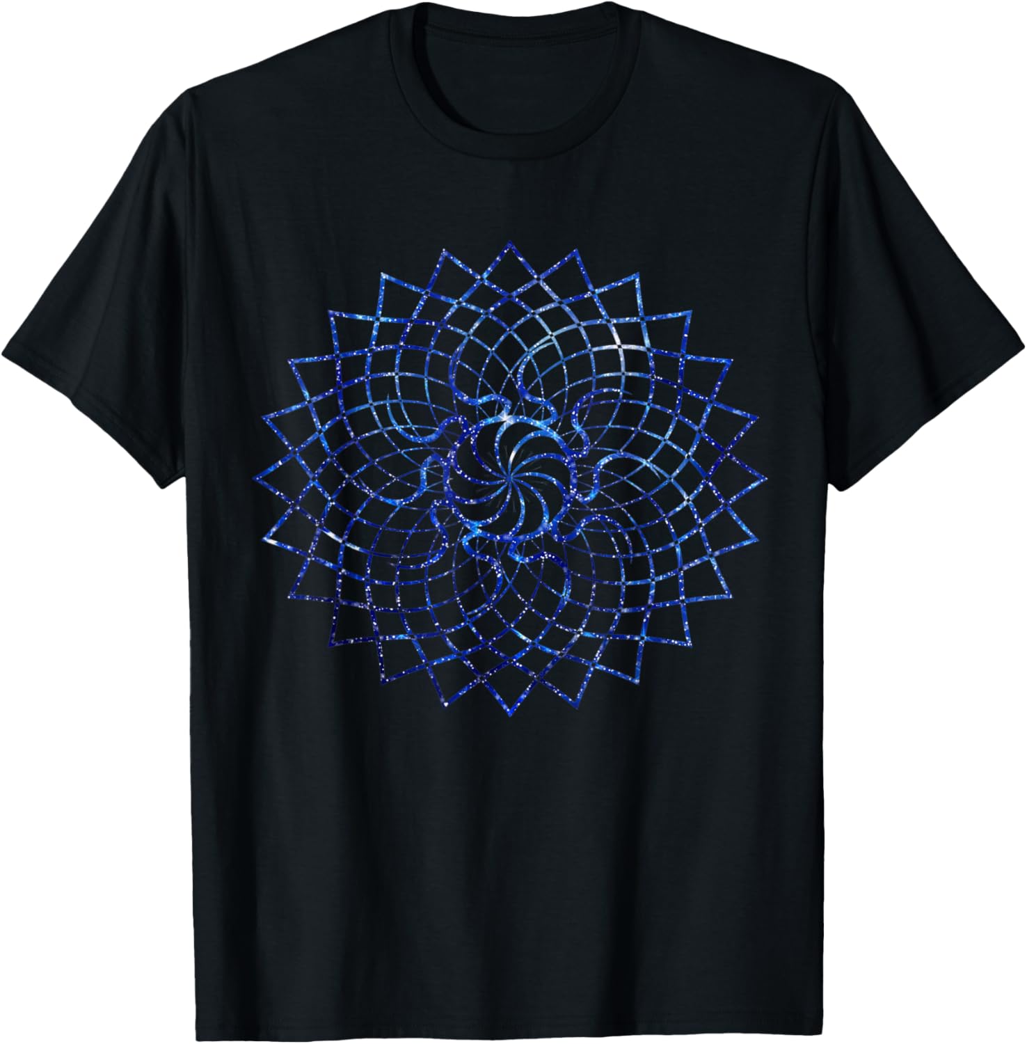 Mandala Geometry Sacred Fractal Art Yoga Mantra Good Vibe T-Shirt - T-Shirt | Black