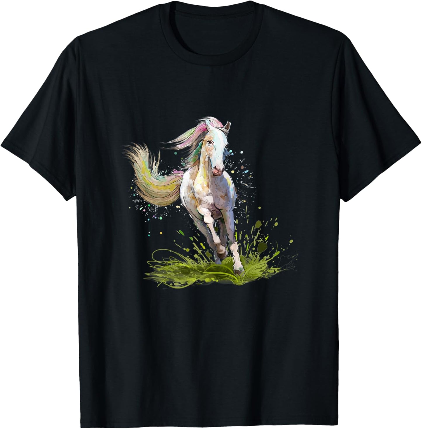 Horse Lover Shirt Girls Horseback Riding Equestrian Horse T-Shirt - T-Shirt | Black