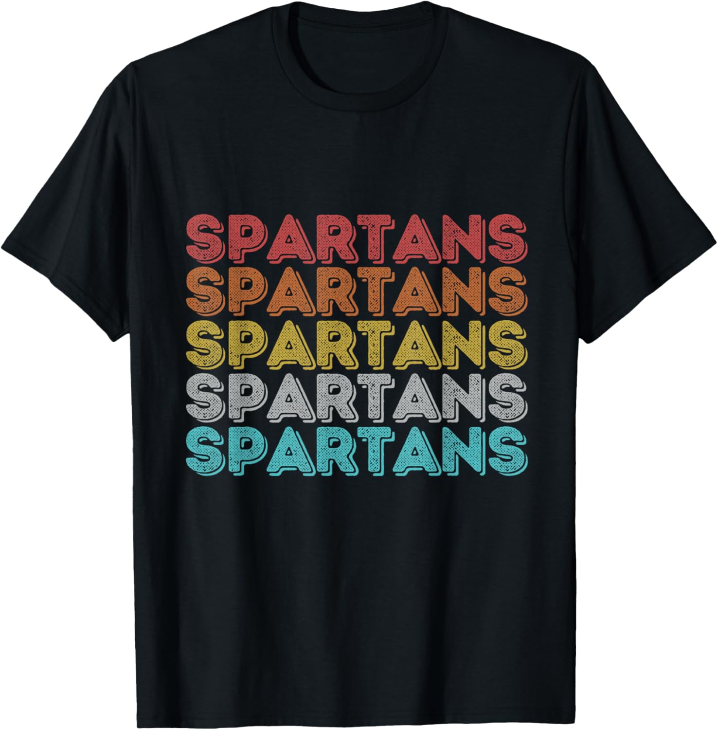 Vintage Retro Spartans T-Shirt - T-Shirt | Black