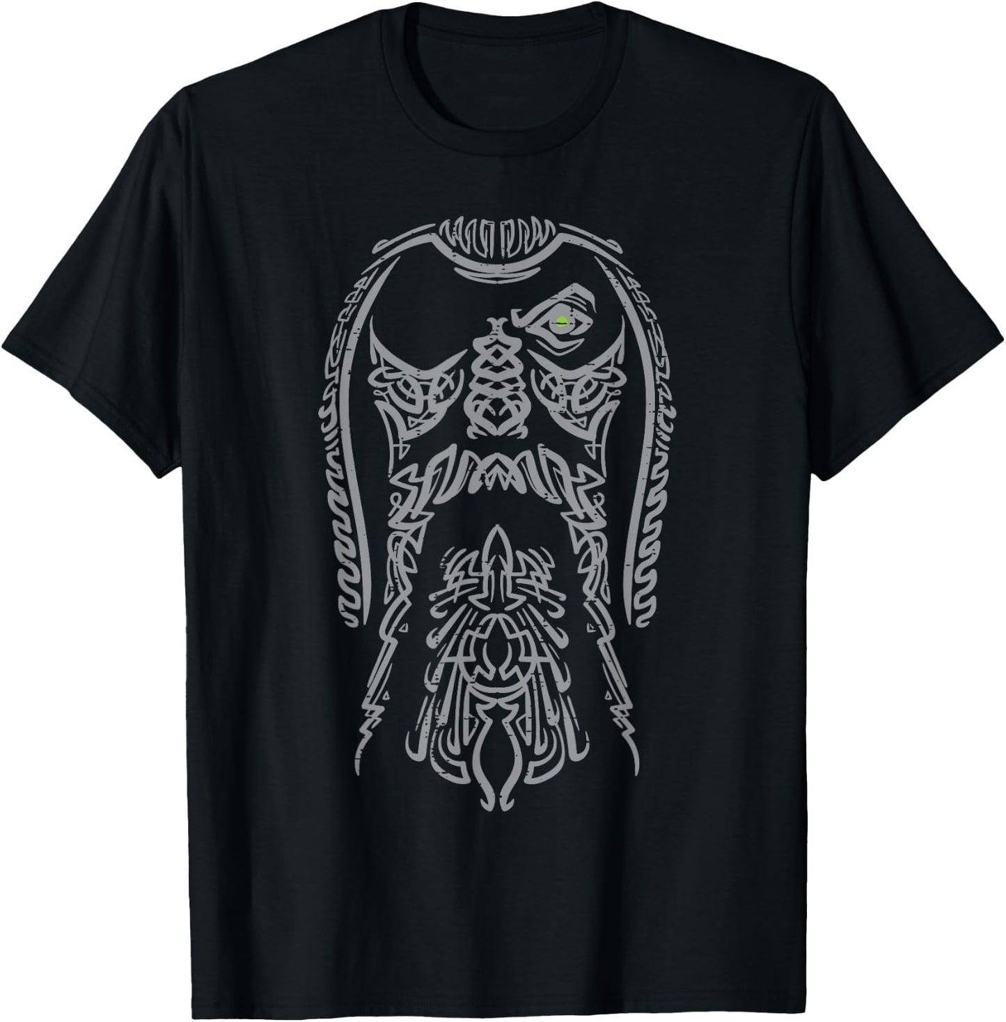 Viking Odin Face Norse Mythology God Men Women Boys Kids T-Shirt - T-Shirt | Black