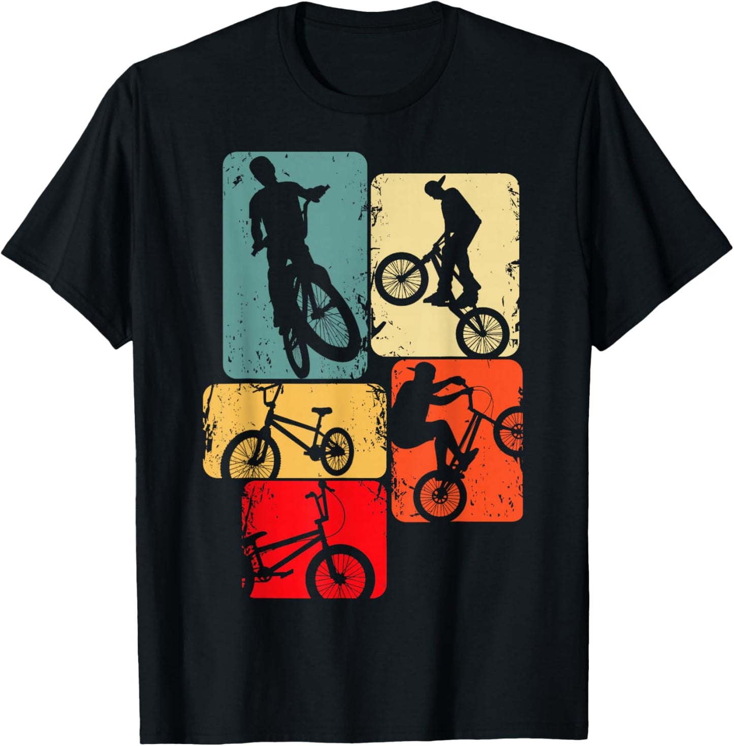 BMX Bike Bicycle Stunt Racing Kids Boys T-Shirt - T-Shirt | Black