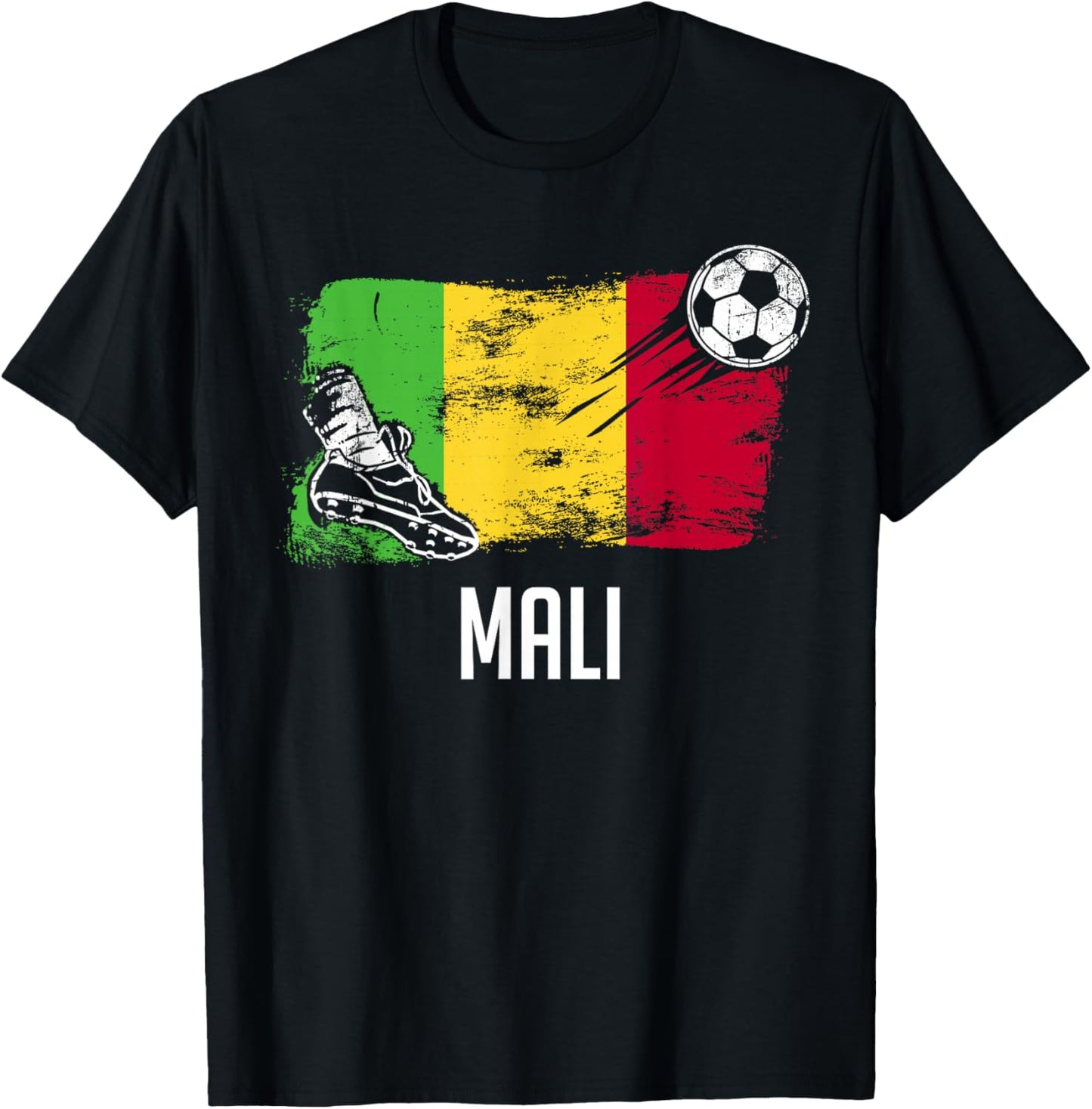 Mali Flag Jersey Malian Soccer Team Malian T-Shirt - T-Shirt | Black