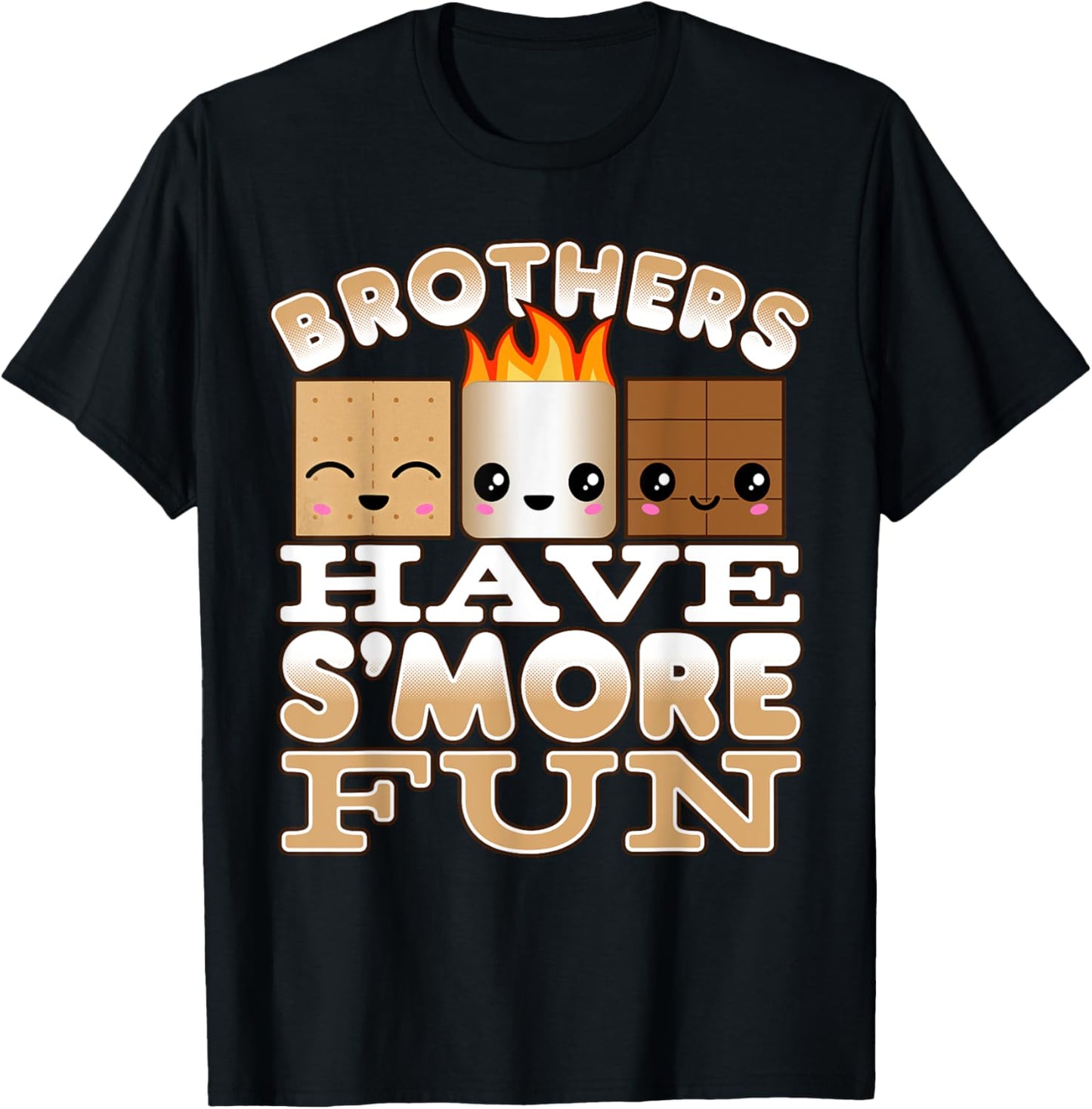 Family Camping Shirts For Boys Brothers Have S'more Fun T-Shirt - T-Shirt | Black