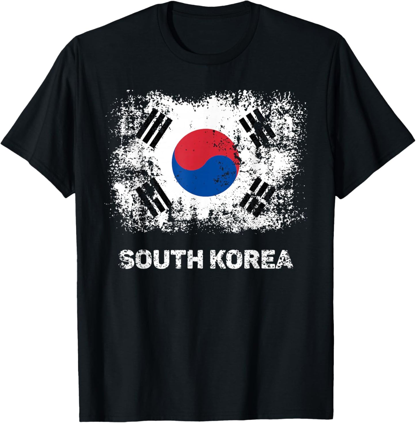 South Korean Flag Shirt Patriotic South Korea Flag Women Kids Men T-Shirt - T-Shirt | Black