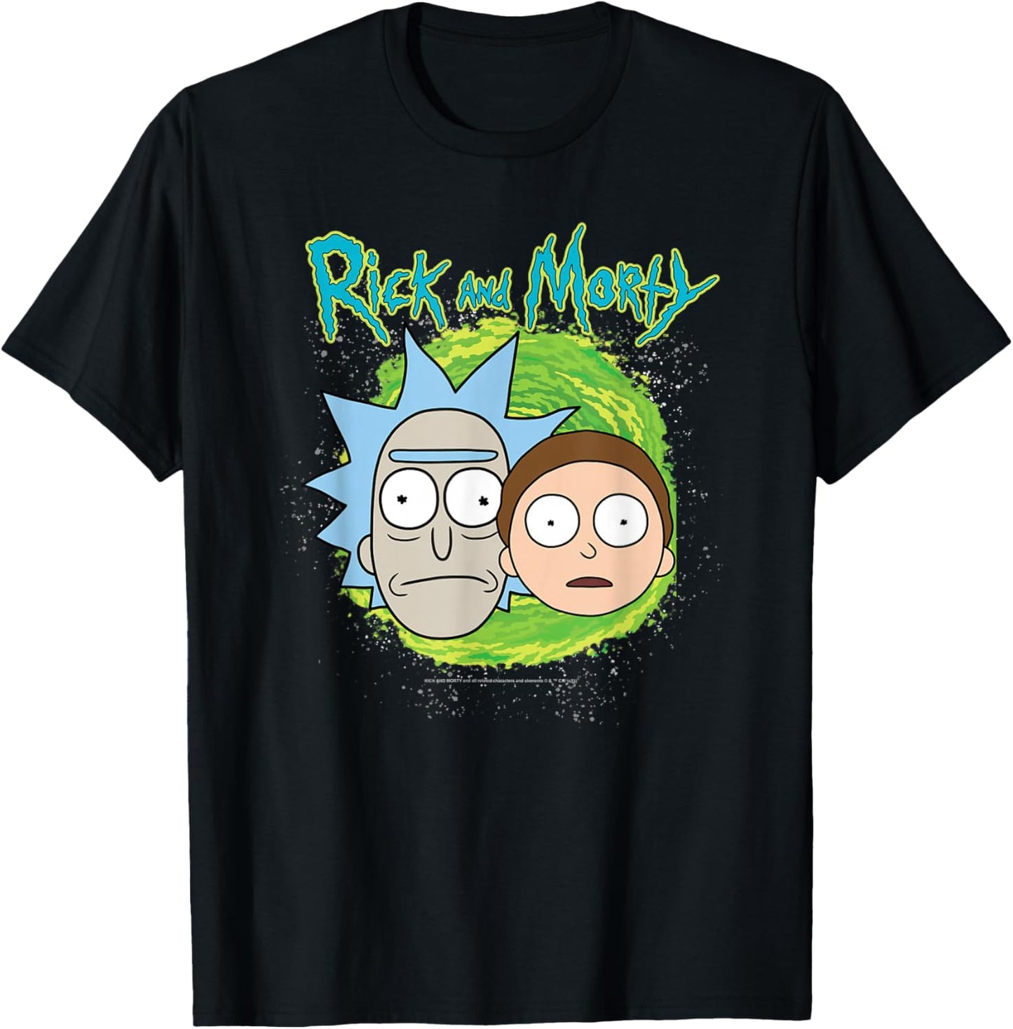 Rick and Morty Floating Heads Small T-Shirt - T-Shirt | Black