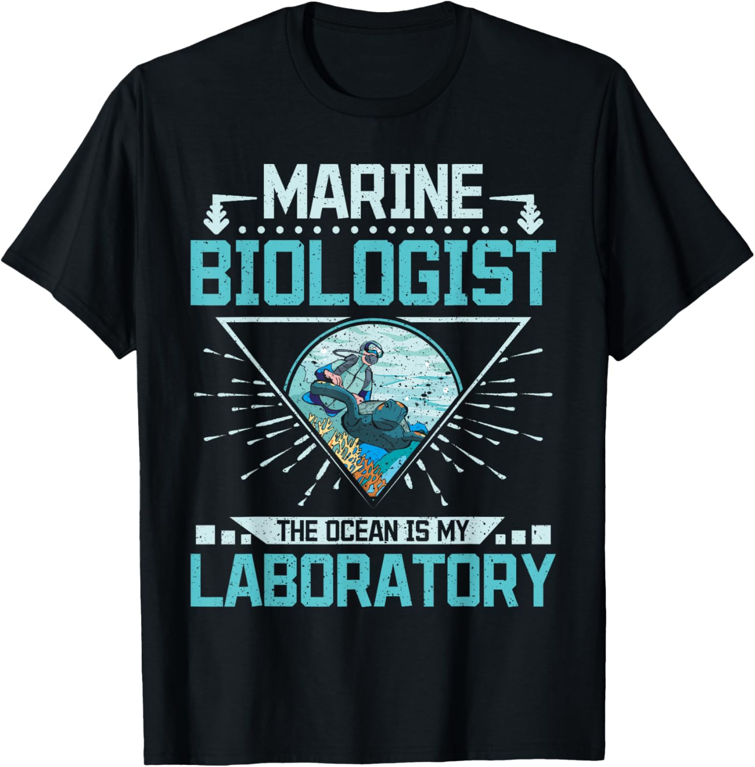 Marine biologist the ocean is my laboratory T-Shirt - T-Shirt | Black