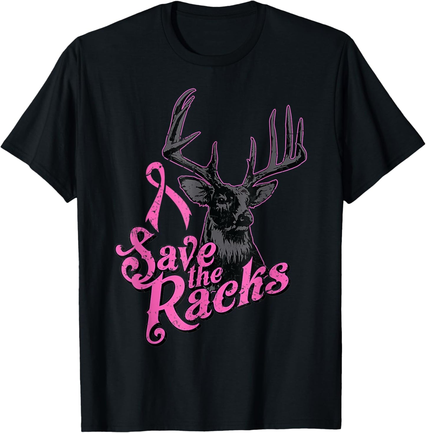 Save the Racks - Breast Cancer Awareness T-Shirt - T-Shirt | Black