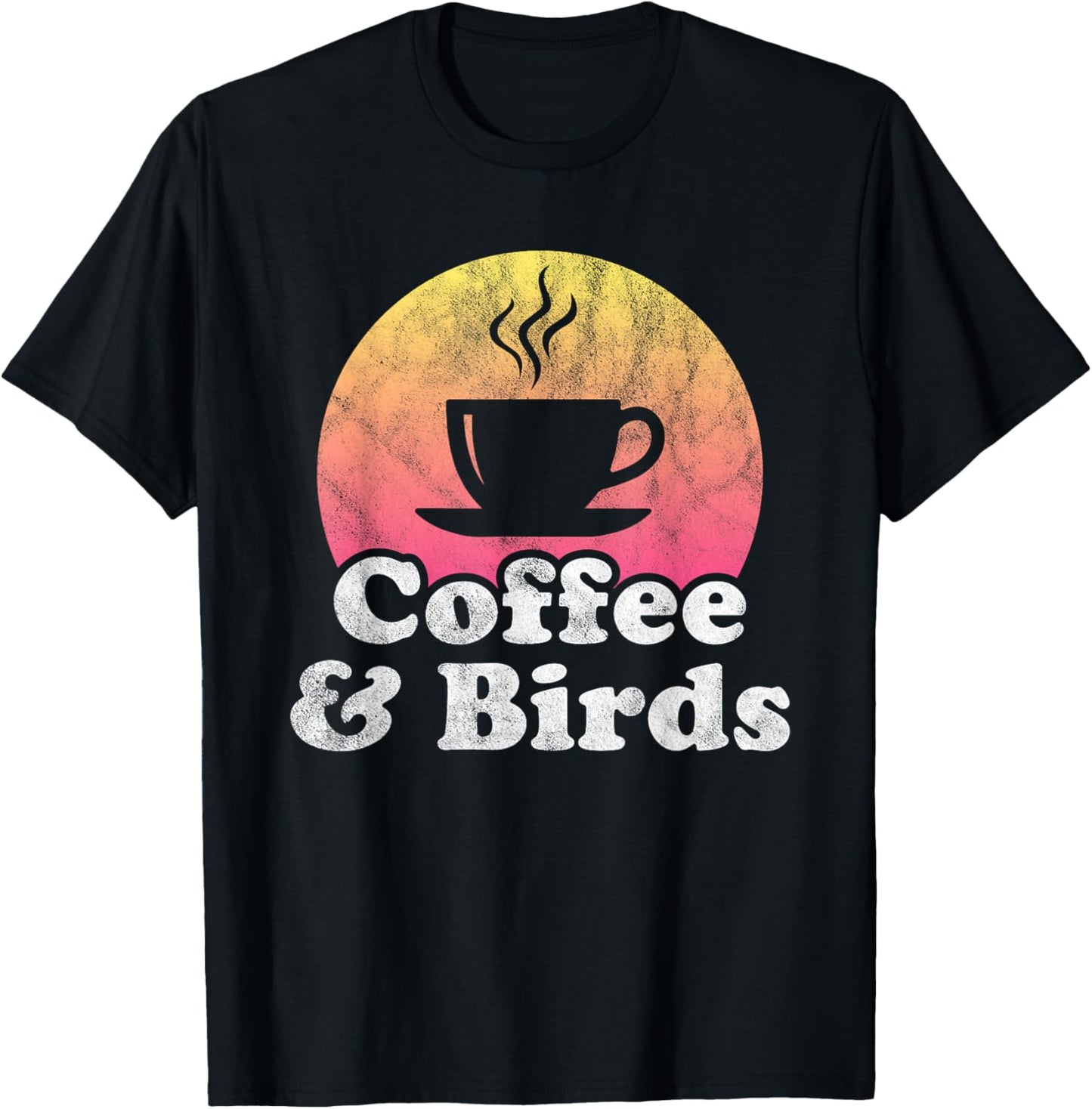 Coffee and Birds Bird T-Shirt - T-Shirt | Black