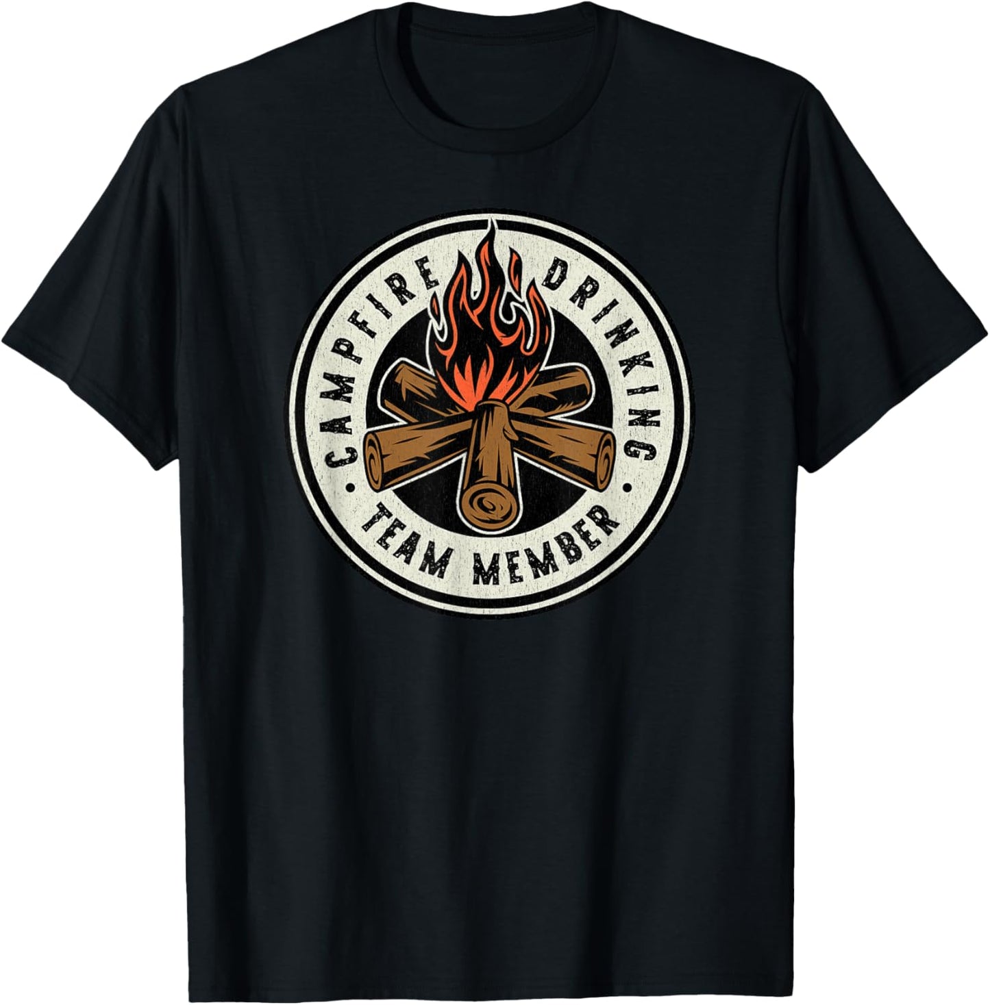 Campfire Drinking Team T-Shirt - T-Shirt | Black
