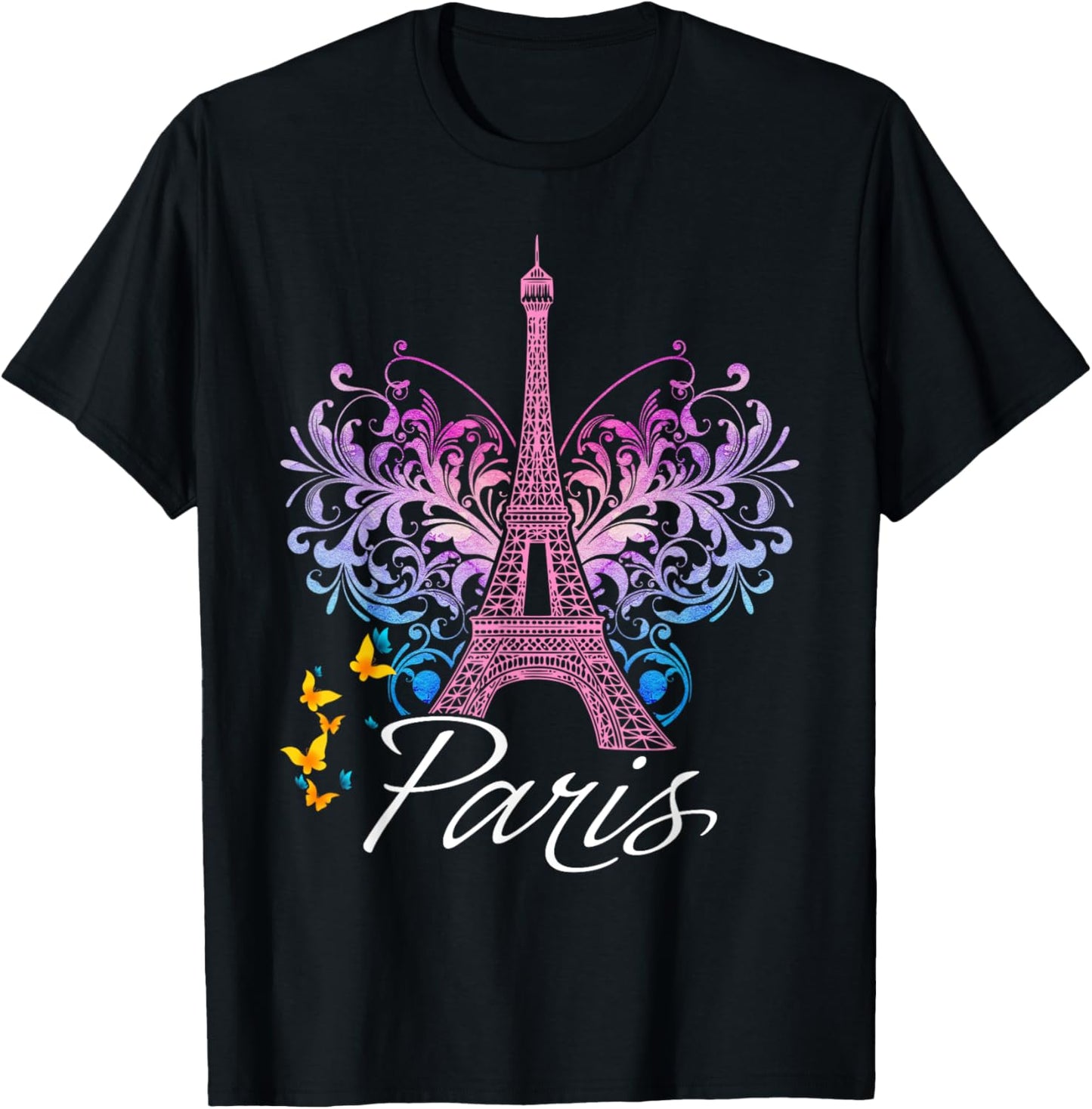 Eiffel Tower Paris Holiday France Shirt Souvenir Women Kids T-Shirt - T-Shirt | Black