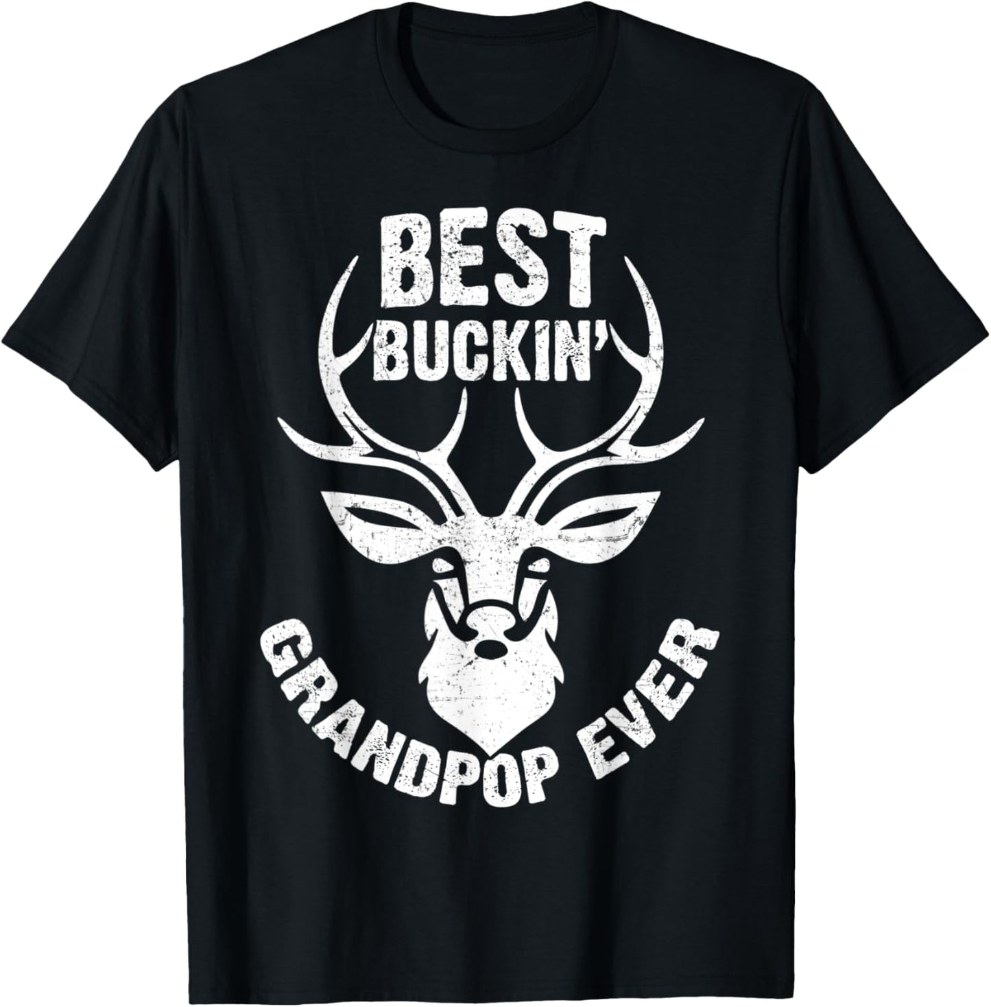Best Buckin' Grandpop Ever Shirt Deer Hunters T-Shirt - T-Shirt | Black