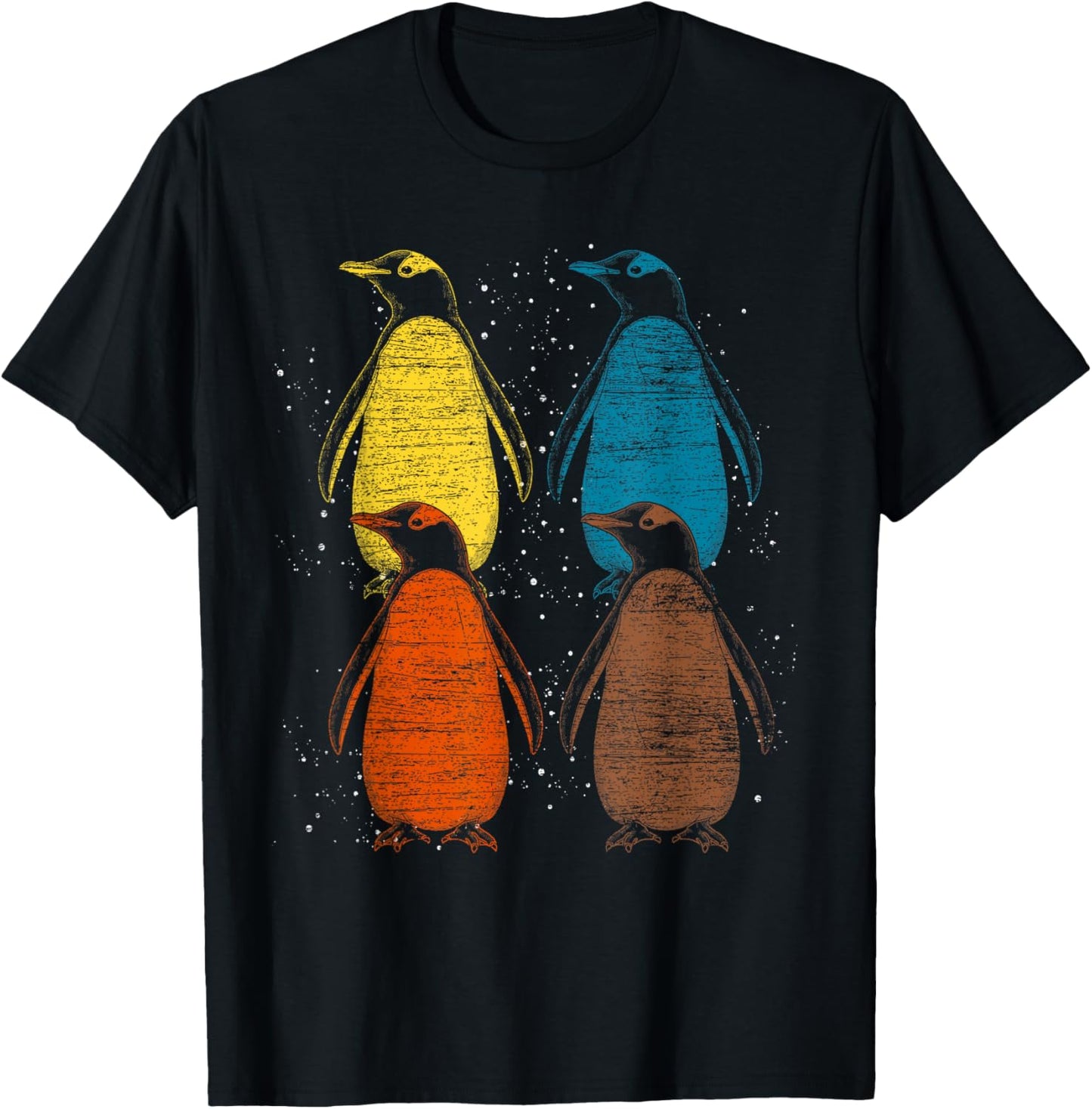 Retro Antarctic Animal Lover Zoo Keeper Gift Cute Penguin T-Shirt - T-Shirt | Black