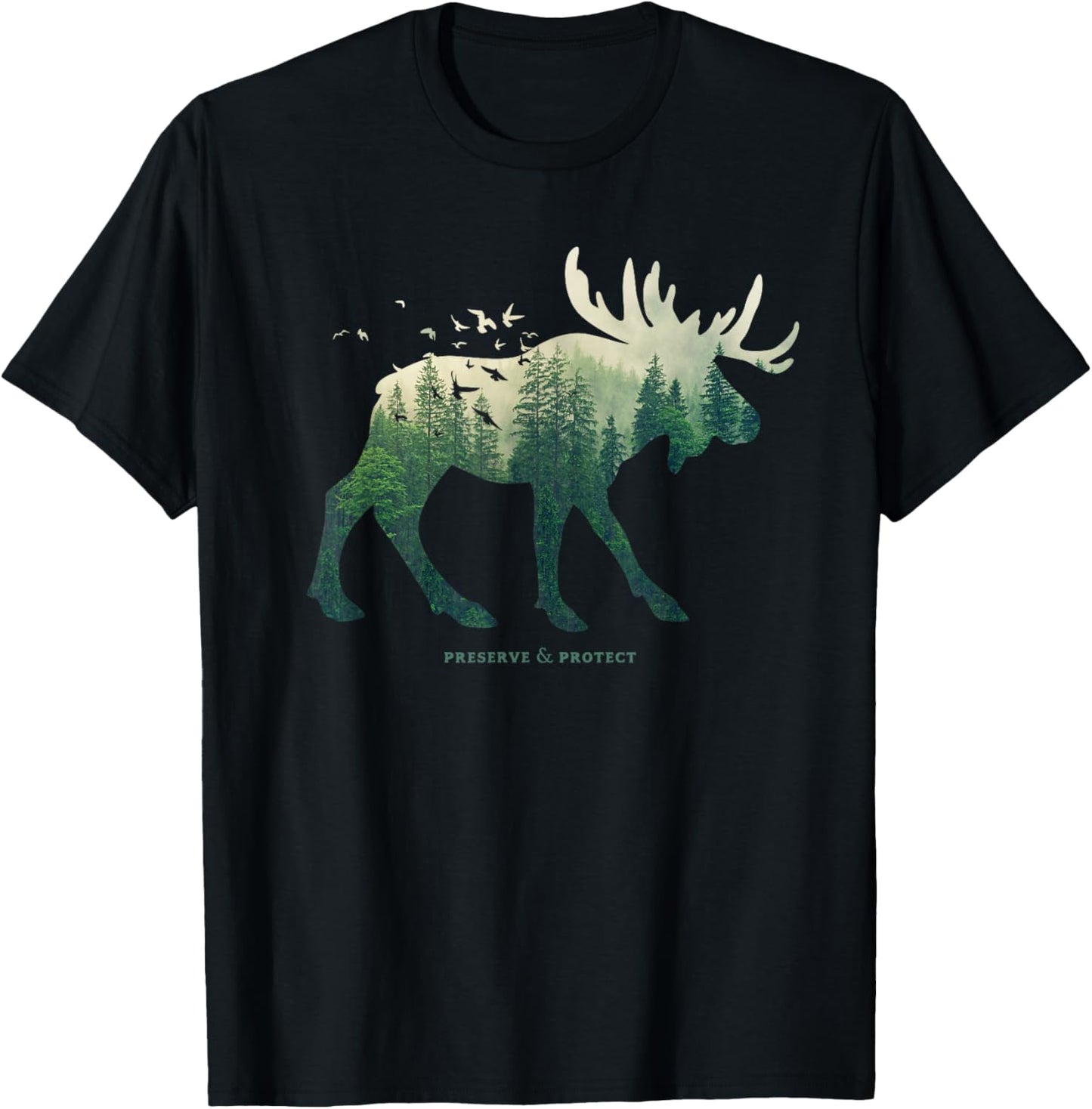 Preserve & Protect Vintage National Park Moose T-Shirt - T-Shirt | Black