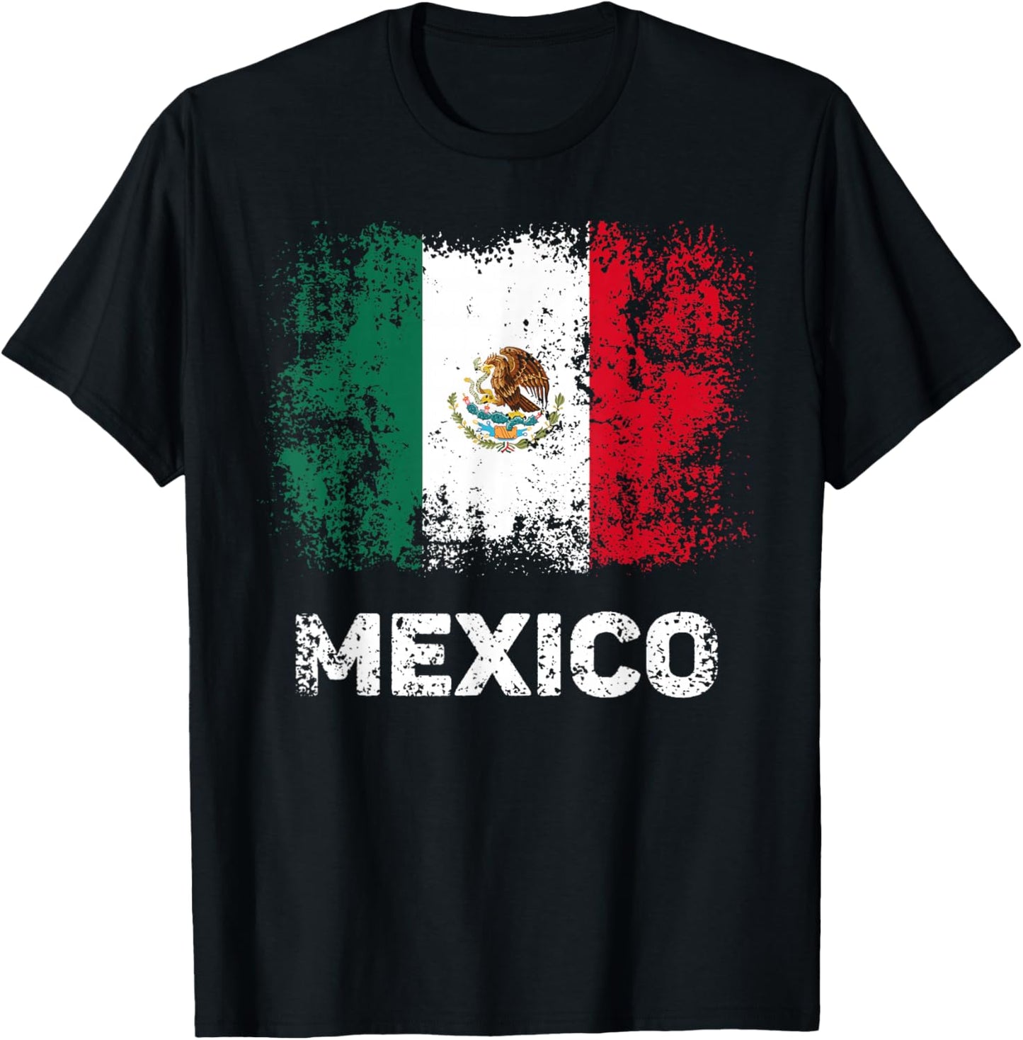 Mexican Flag Patriotic Mexico Flag T-Shirt - T-Shirt | Black