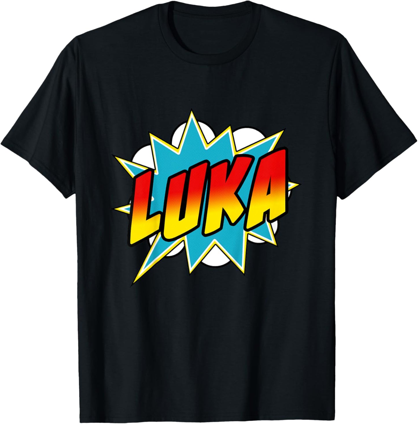 Kids Boys Luka Comic Book Superhero Name T-Shirt - T-Shirt | Black