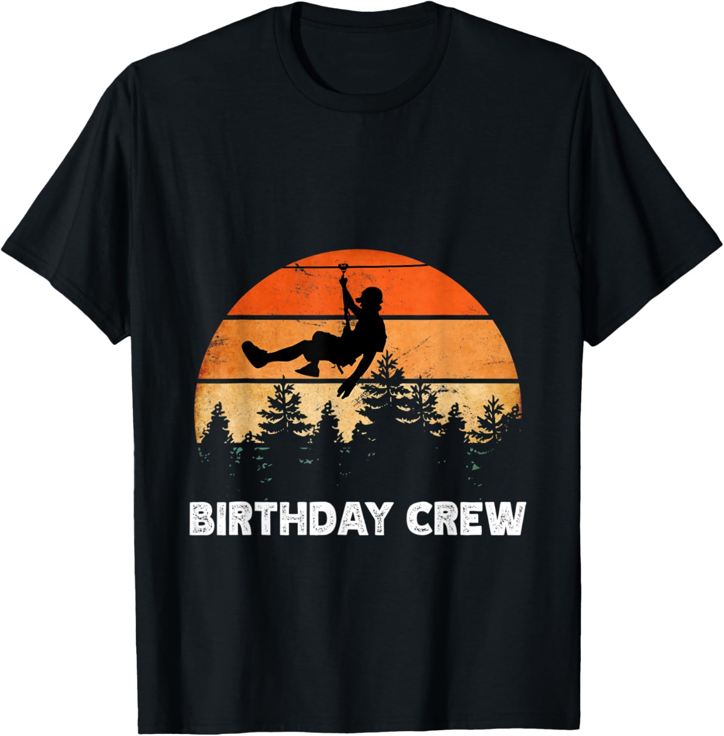 Zipline birthday party adventure matching Bop T-Shirt - T-Shirt | Black