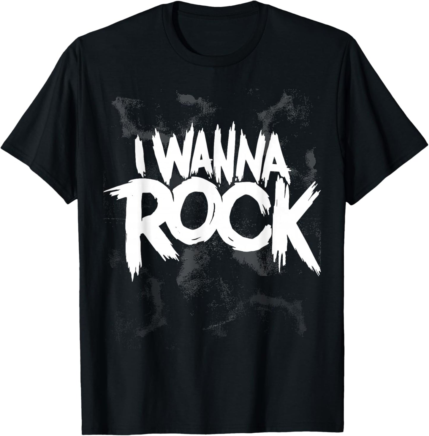 I wanna rock - unique hand drawn style T-Shirt - T-Shirt | Black