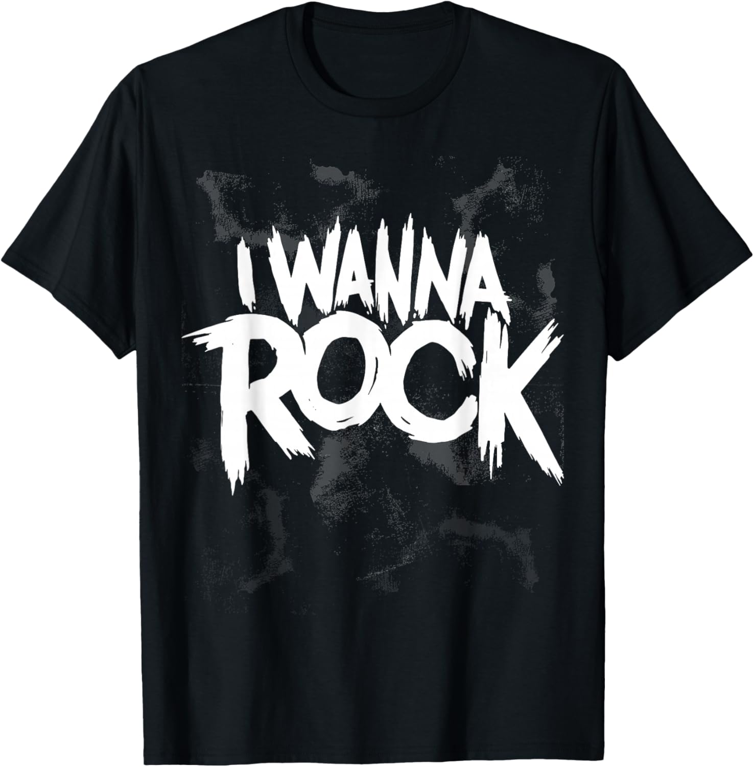 I wanna rock - unique hand drawn style T-Shirt - T-Shirt | Black