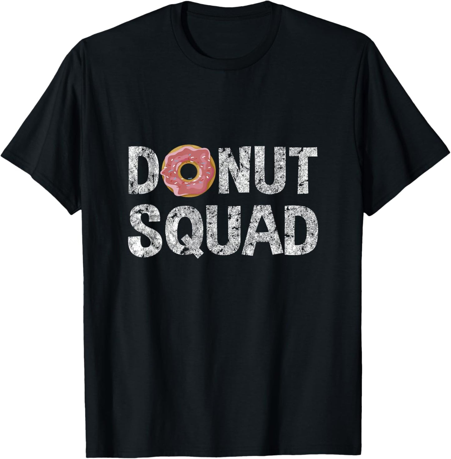 Doughnut Squad - Funny Snack Fitness Doughnut T-Shirt - T-Shirt | Black