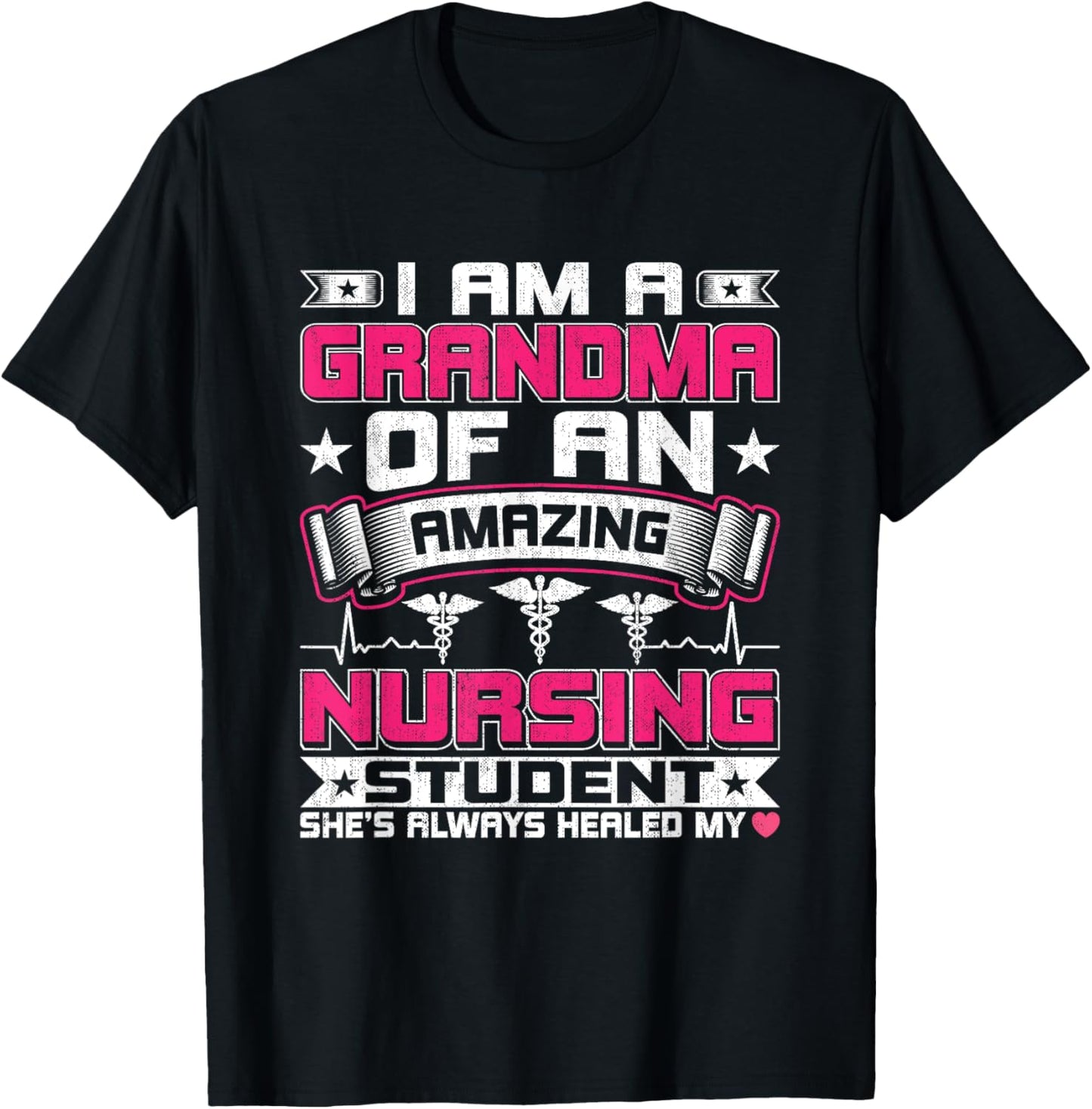 I'm a Grandma of an Amazing Nursing Student's Grandmother T-Shirt - T-Shirt | Black