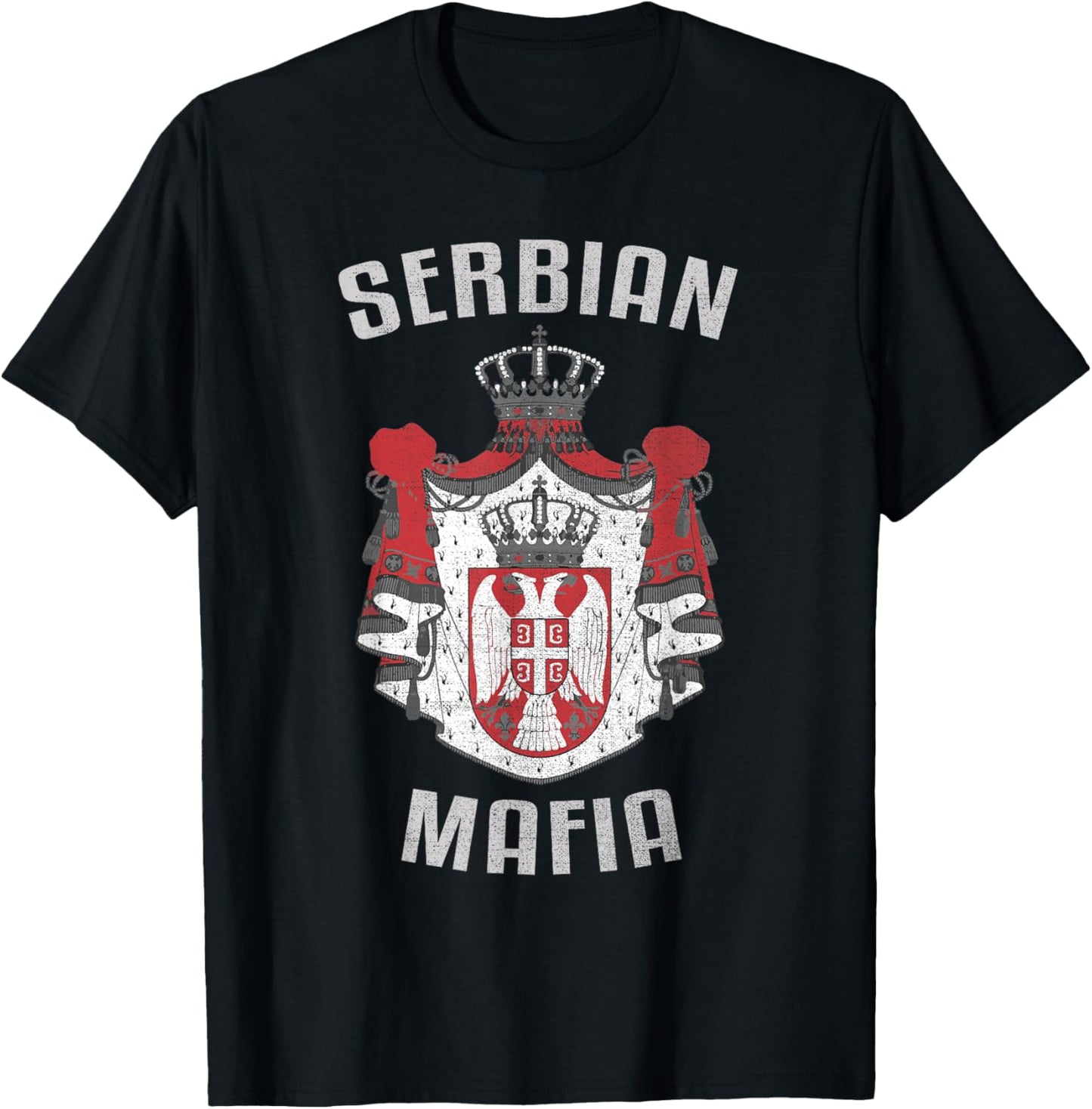 Serbian Mafia Serbia Eagle T-Shirt - T-Shirt | Black