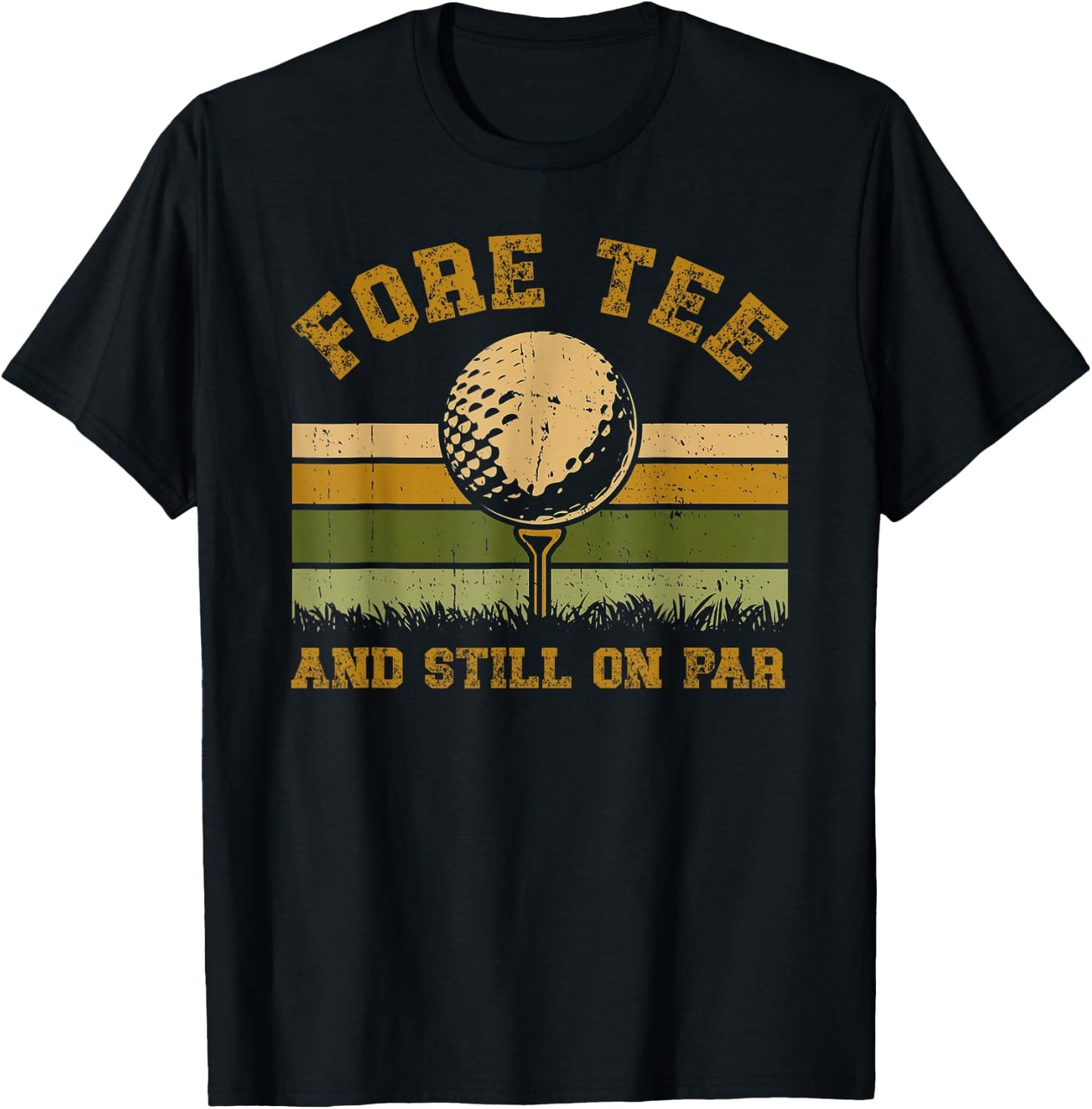 Fore 40th Birthday Golf T-Shirt - T-Shirt | Black