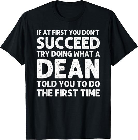 DEAN Funny Surname Family Tree Birthday Reunion Idea T-Shirt - T-Shirt | Black