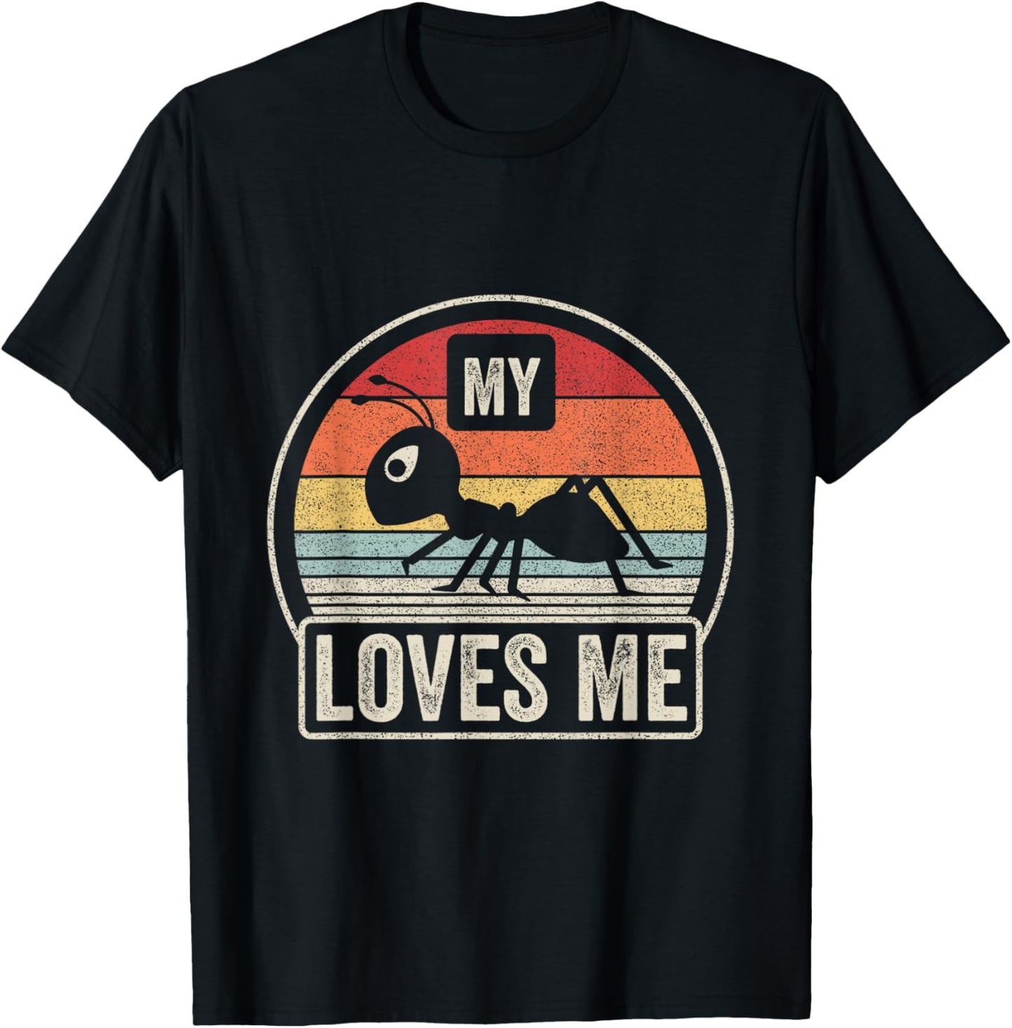 Retro Vintage My Aunt Loves Me Family Ant Lovers T-Shirt - T-Shirt | Black