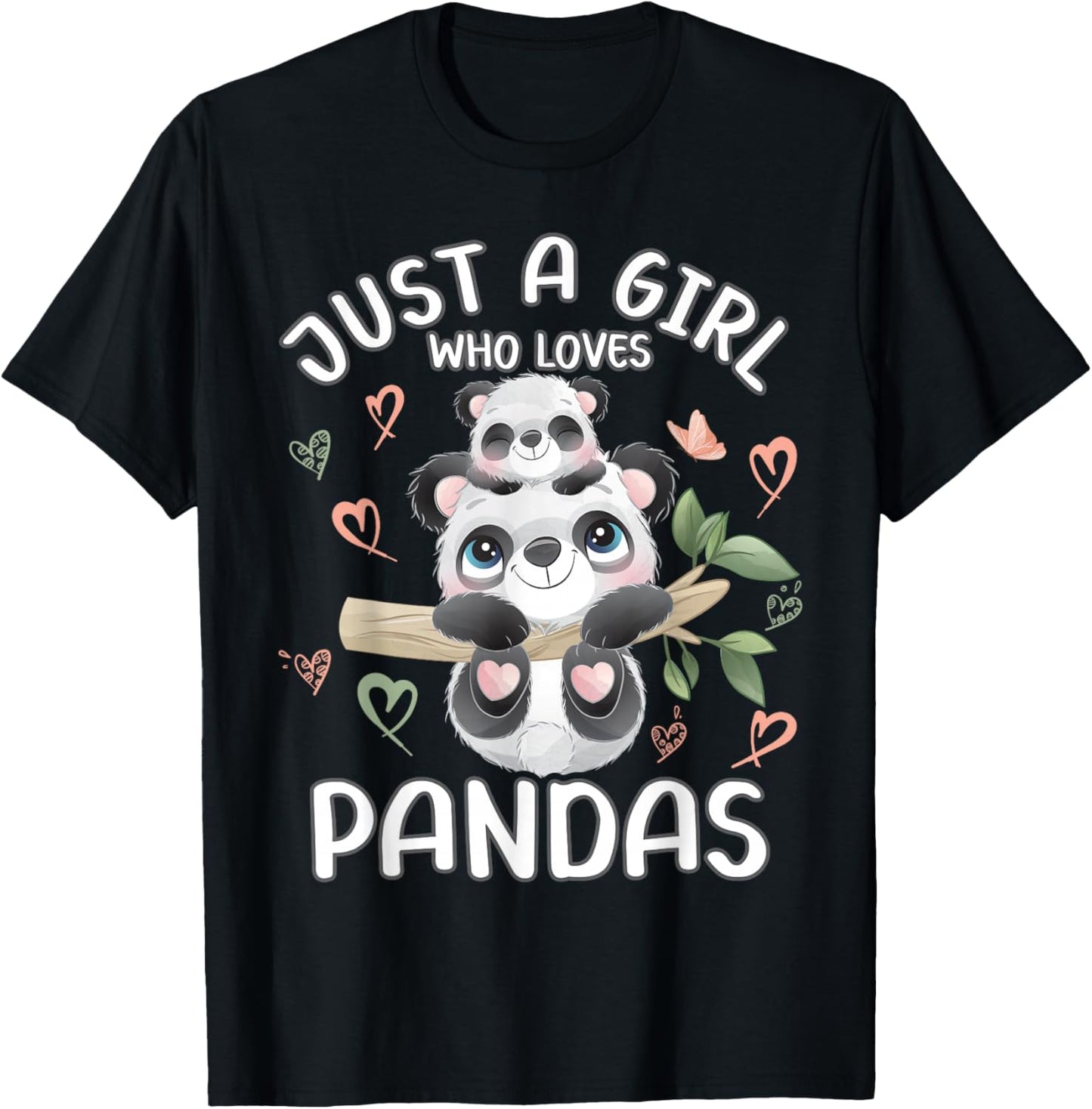 Just A Girl Who Loves Pandas for Teen Girls Panda Mommy T-Shirt - T-Shirt | Black