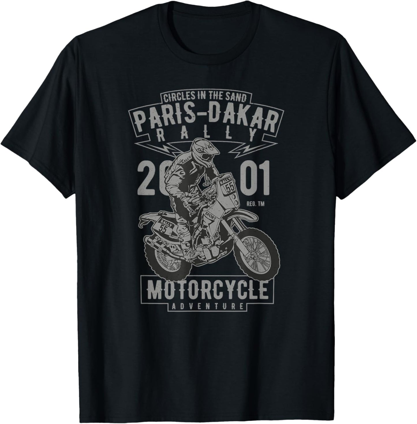 Paris-Dakar rally motorcycle adventure for off-road biker T-Shirt - T-Shirt | Black