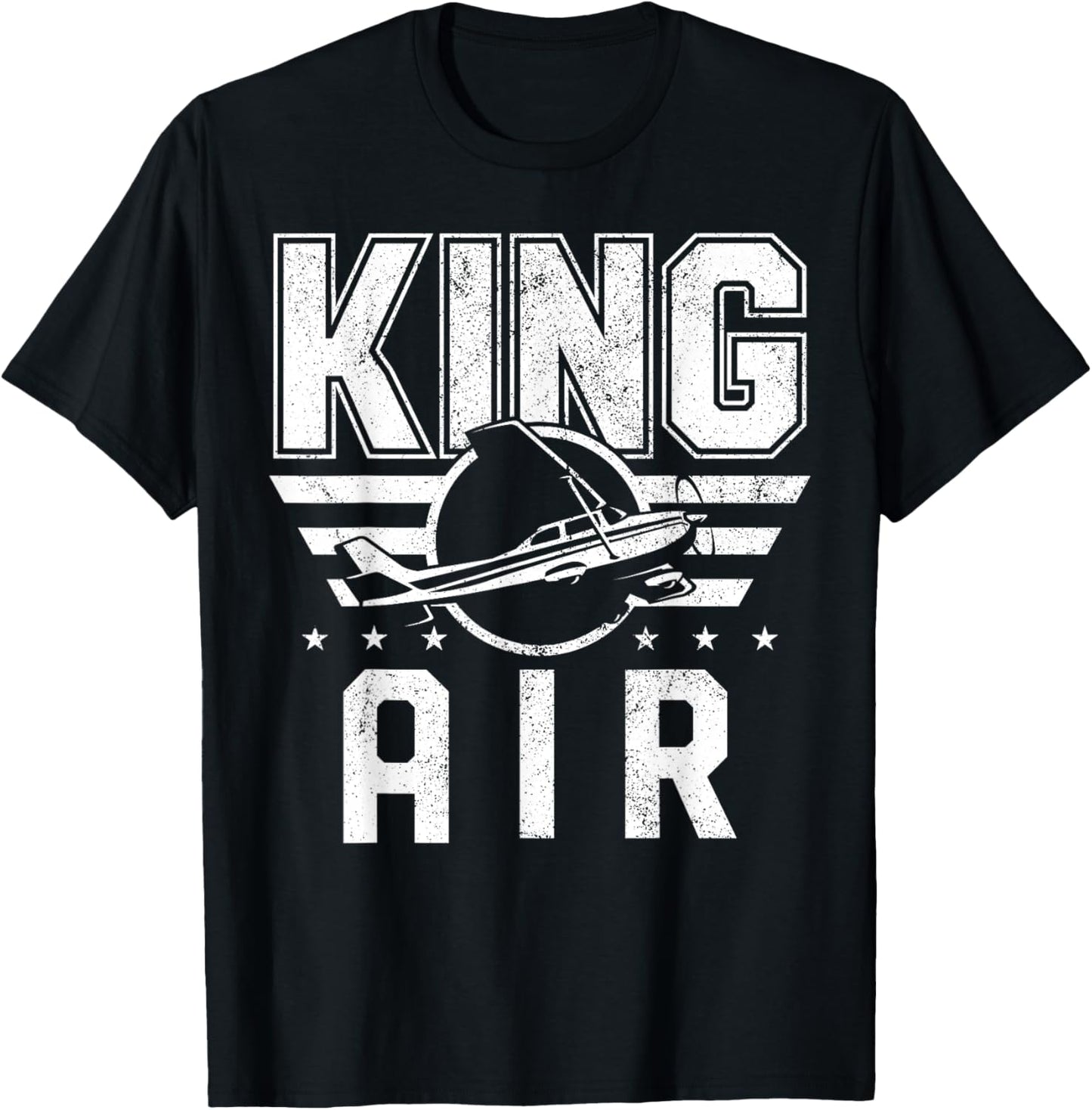 Airplane Pilot Vintage King Air T-Shirt - T-Shirt | Black