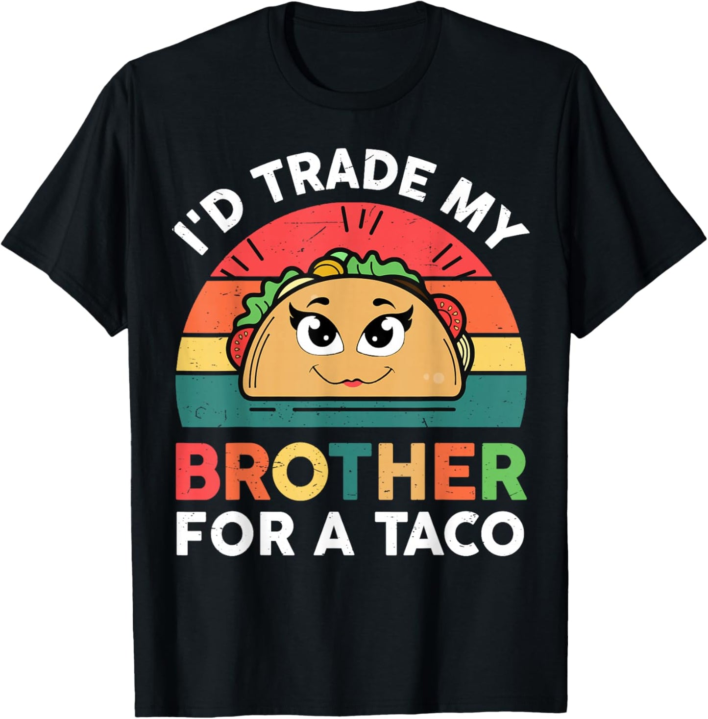 Trade Brother for Taco Cinco De Mayo Funny Mexican Girl Kids T-Shirt - T-Shirt | Black