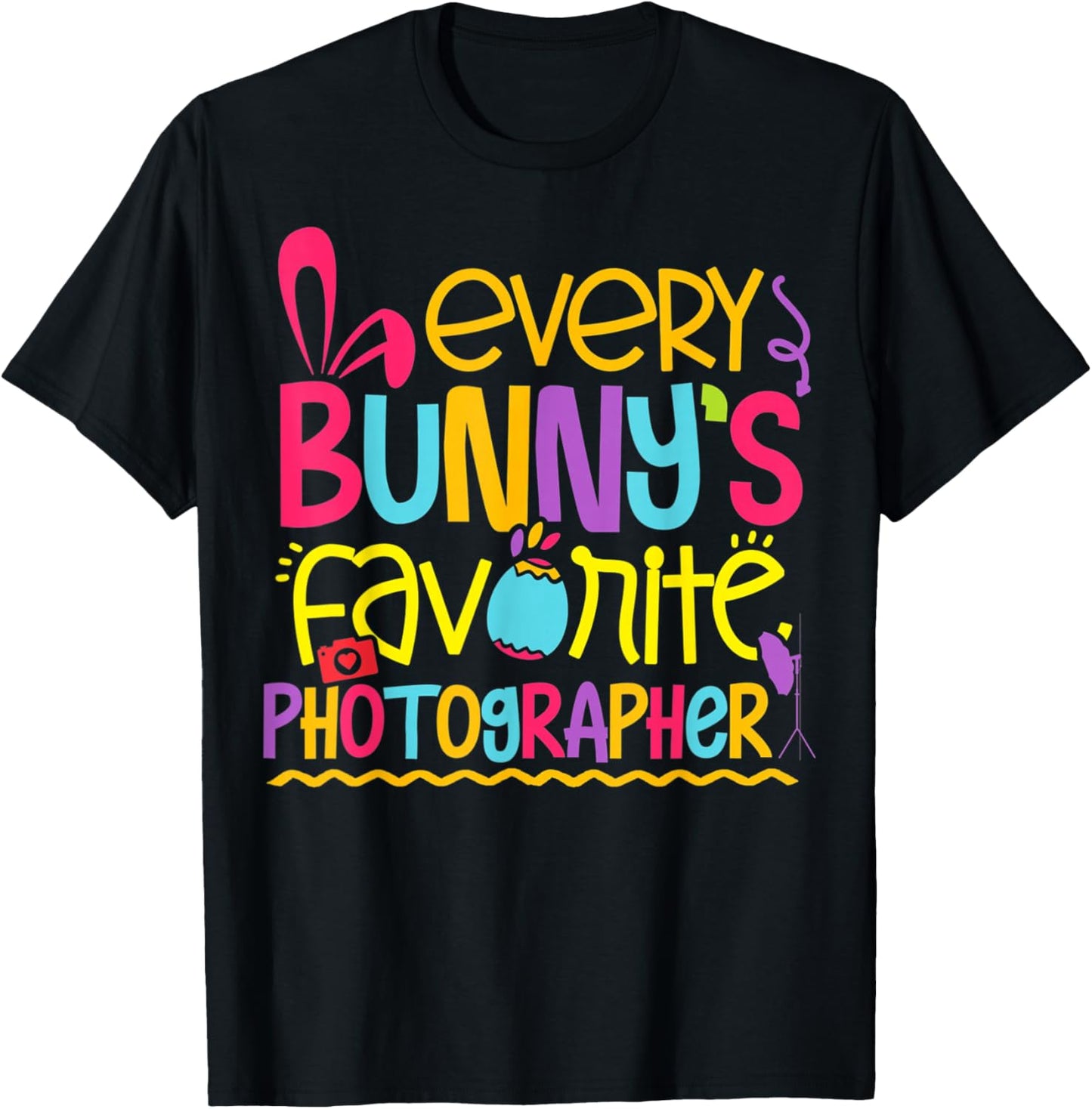 Easter Photographer Camera Photography Lovers T Shirt T-Shirt - T-Shirt | Black