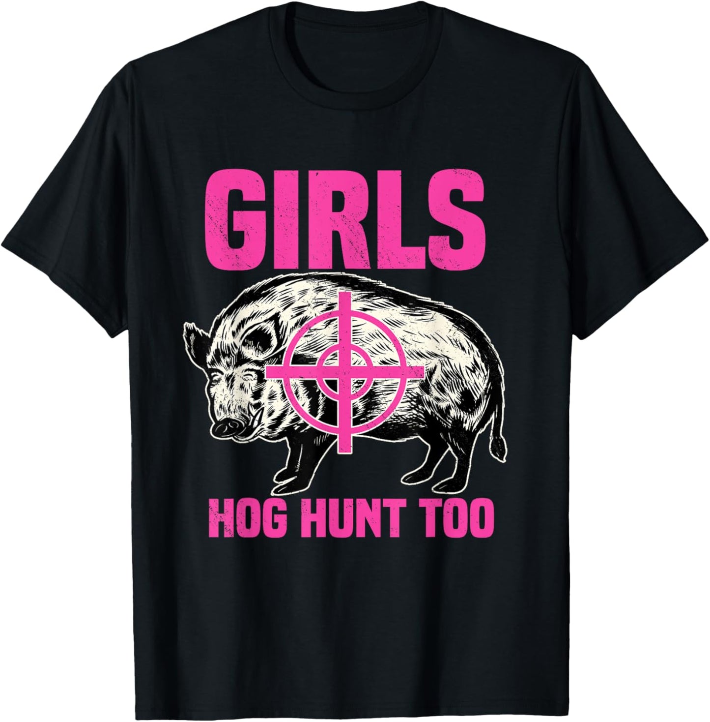 Hog Hunting Boar Pig Hunter Huntsman T-Shirt - T-Shirt | Black